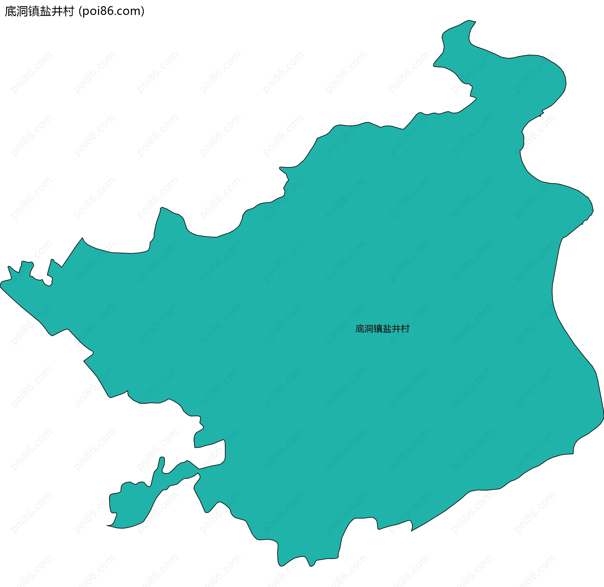 底洞镇盐井村边界地图