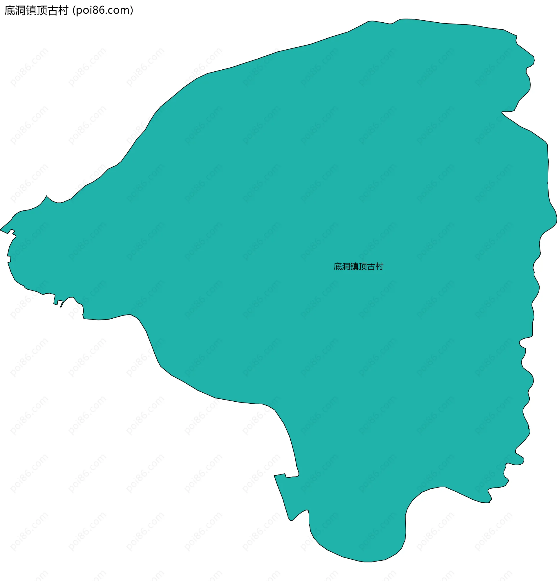 底洞镇顶古村边界地图