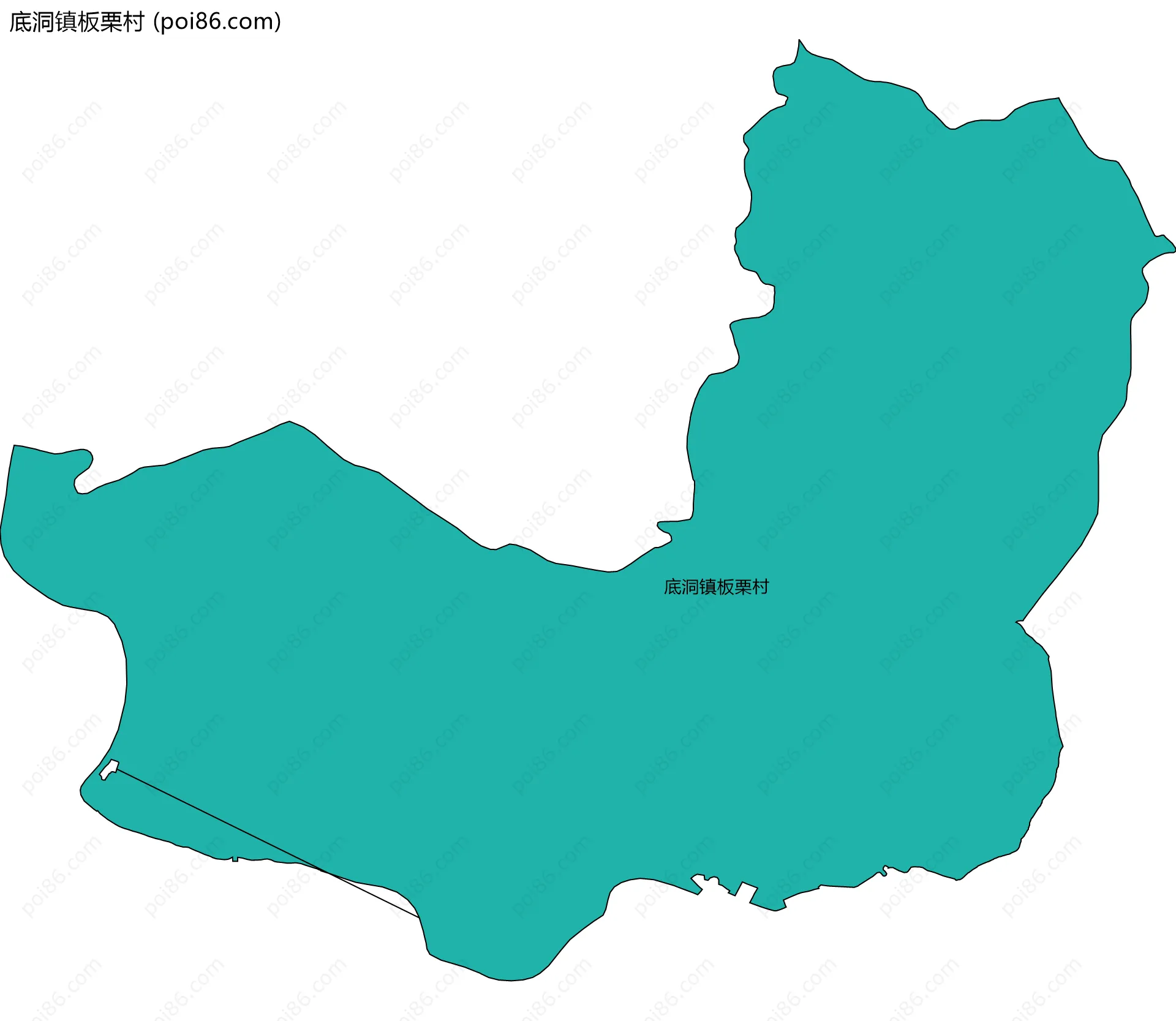 底洞镇板栗村边界地图