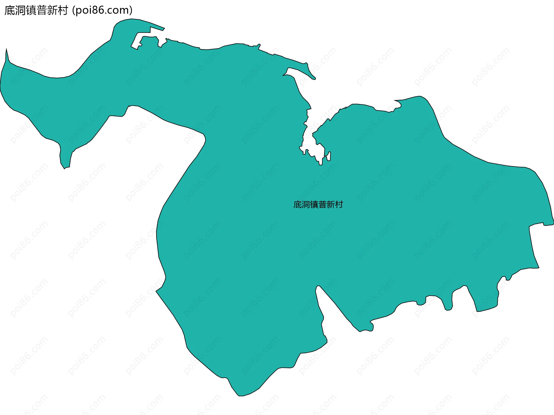底洞镇普新村边界地图