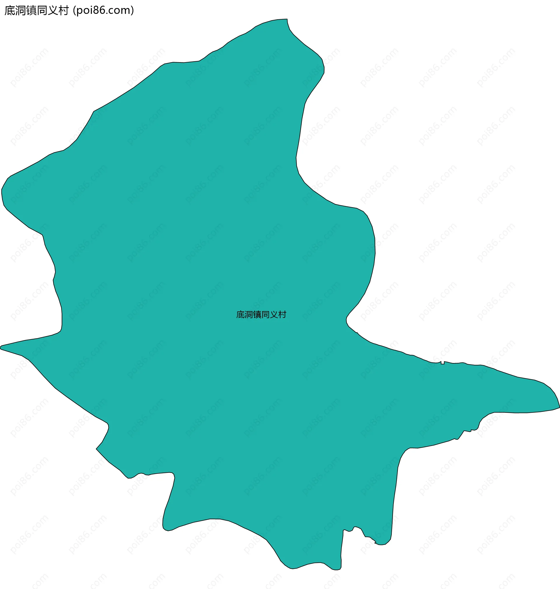 底洞镇同义村边界地图