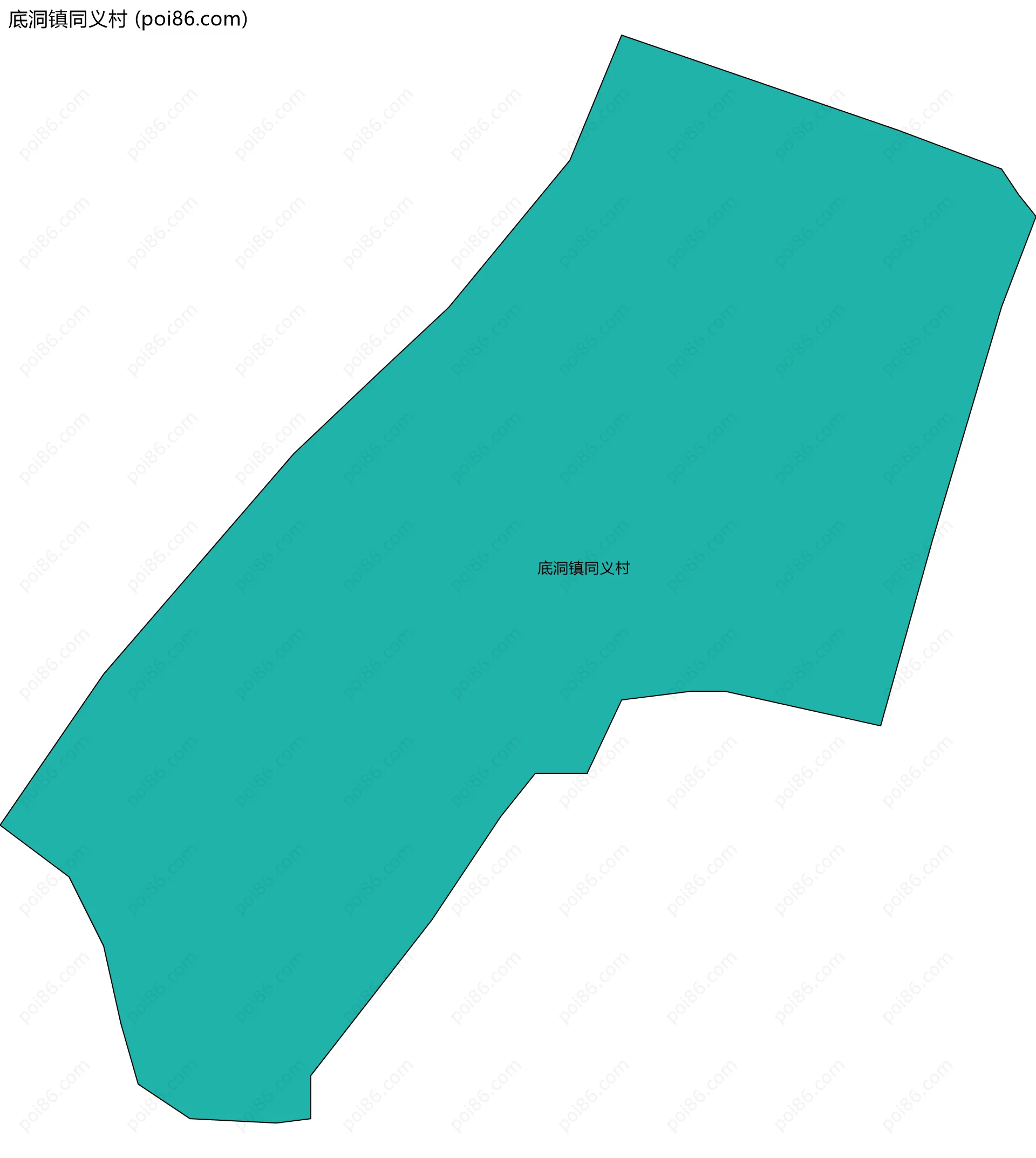 底洞镇同义村边界地图
