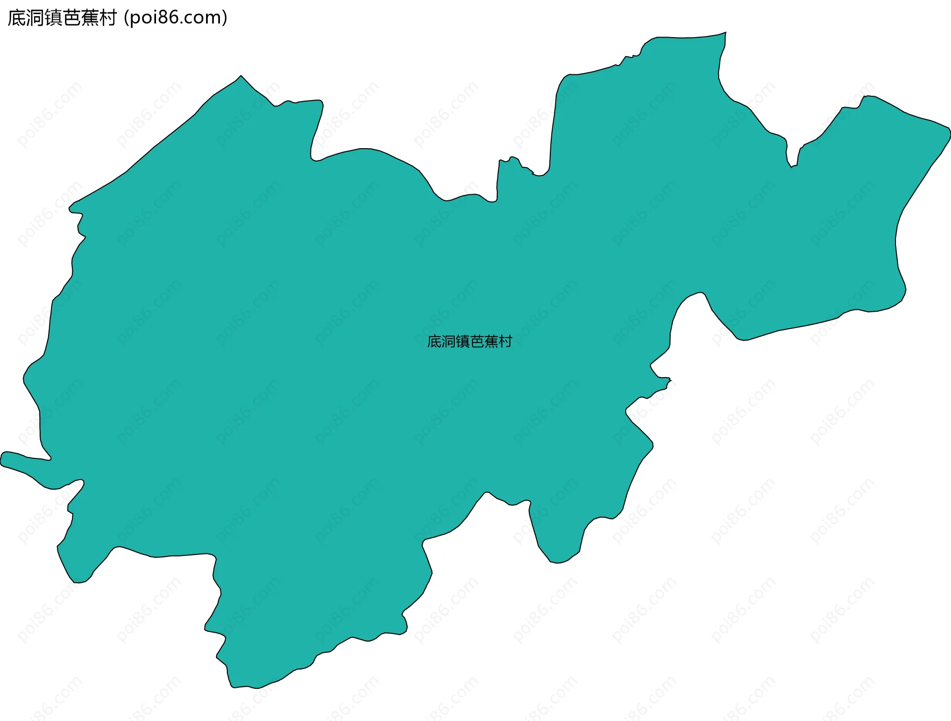 底洞镇芭蕉村边界地图