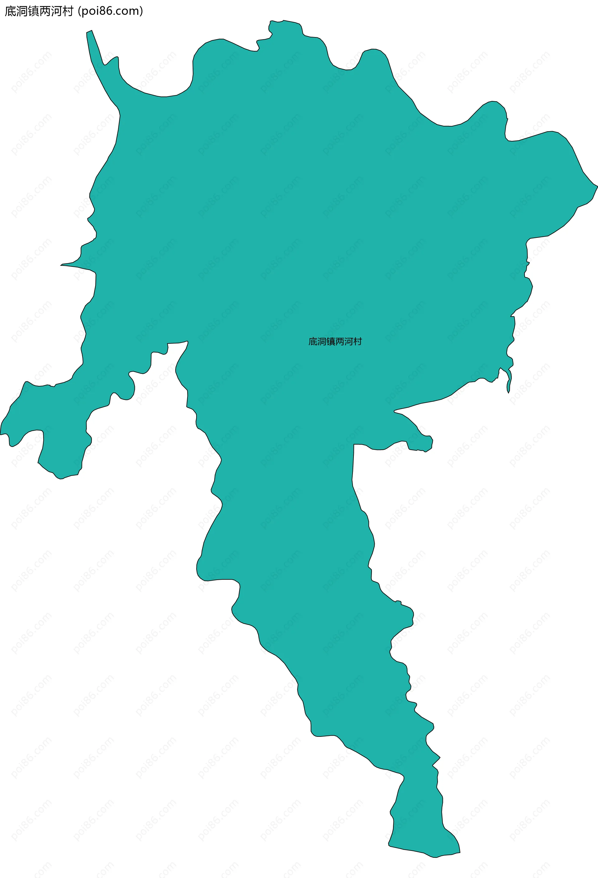 底洞镇两河村边界地图