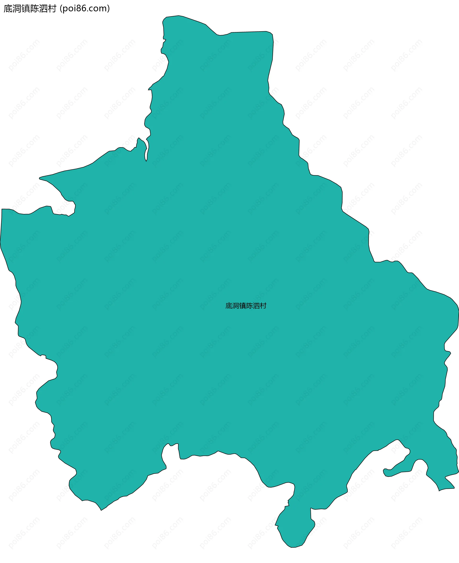 底洞镇陈泗村边界地图