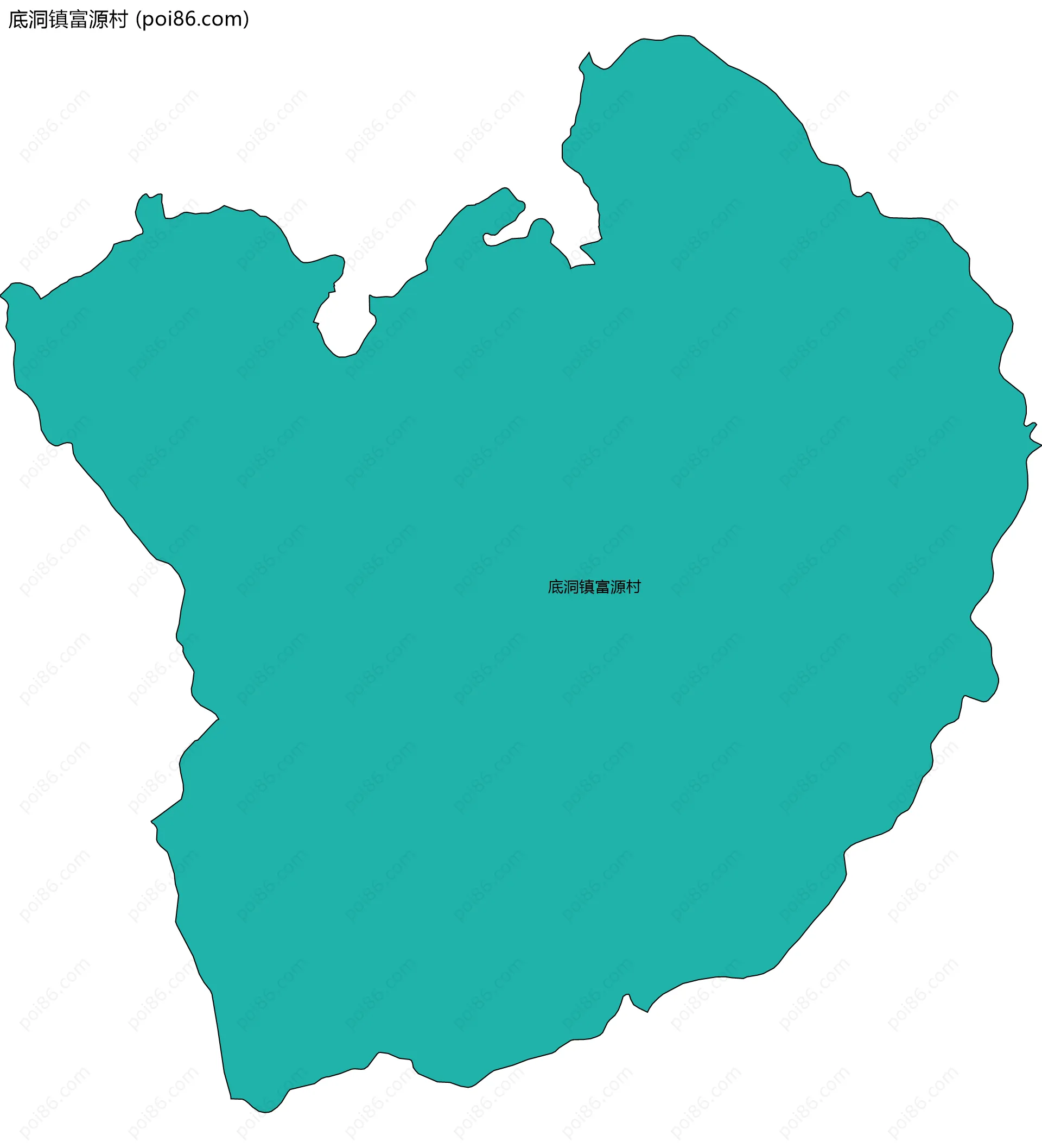 底洞镇富源村边界地图