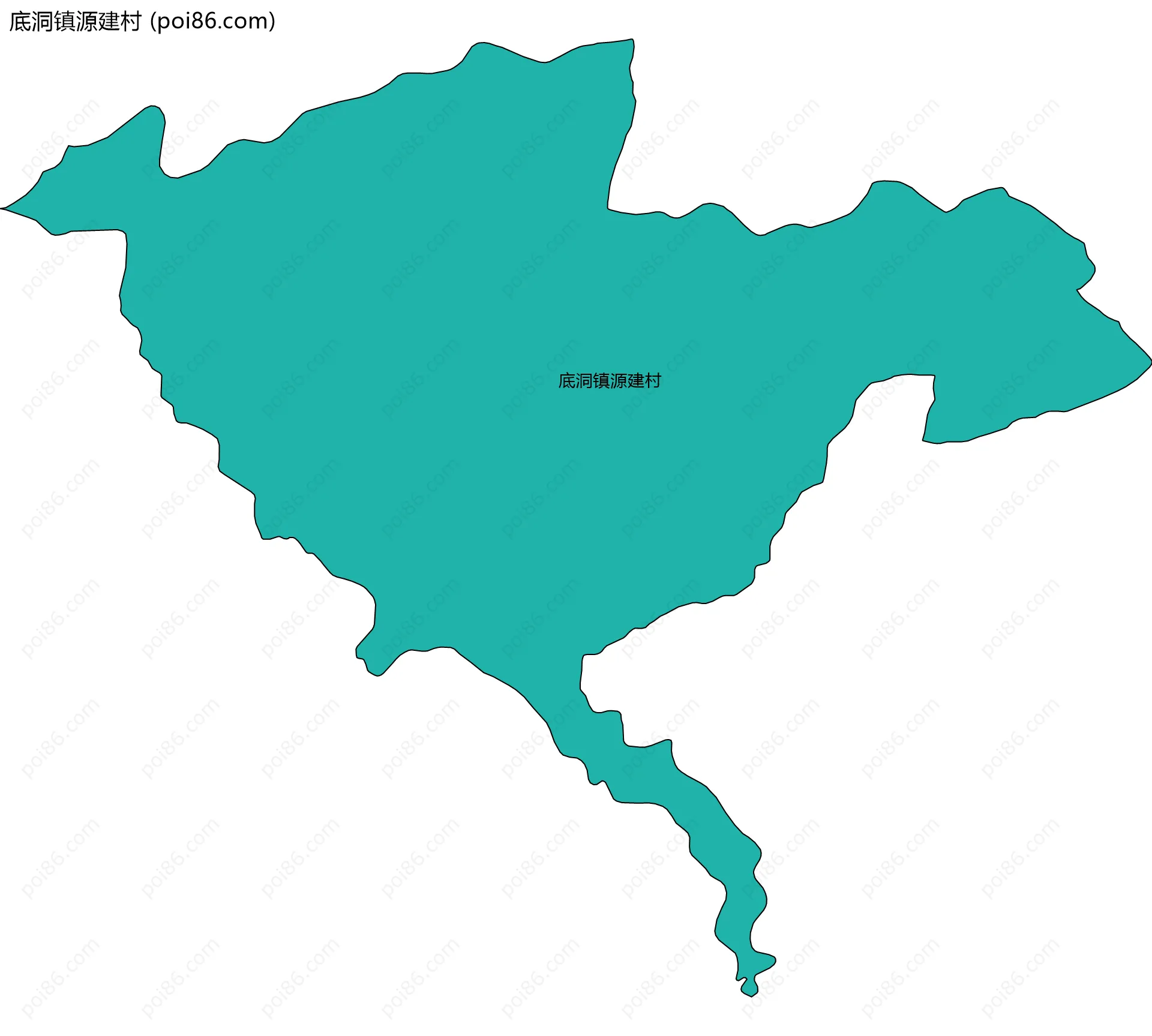 底洞镇源建村边界地图