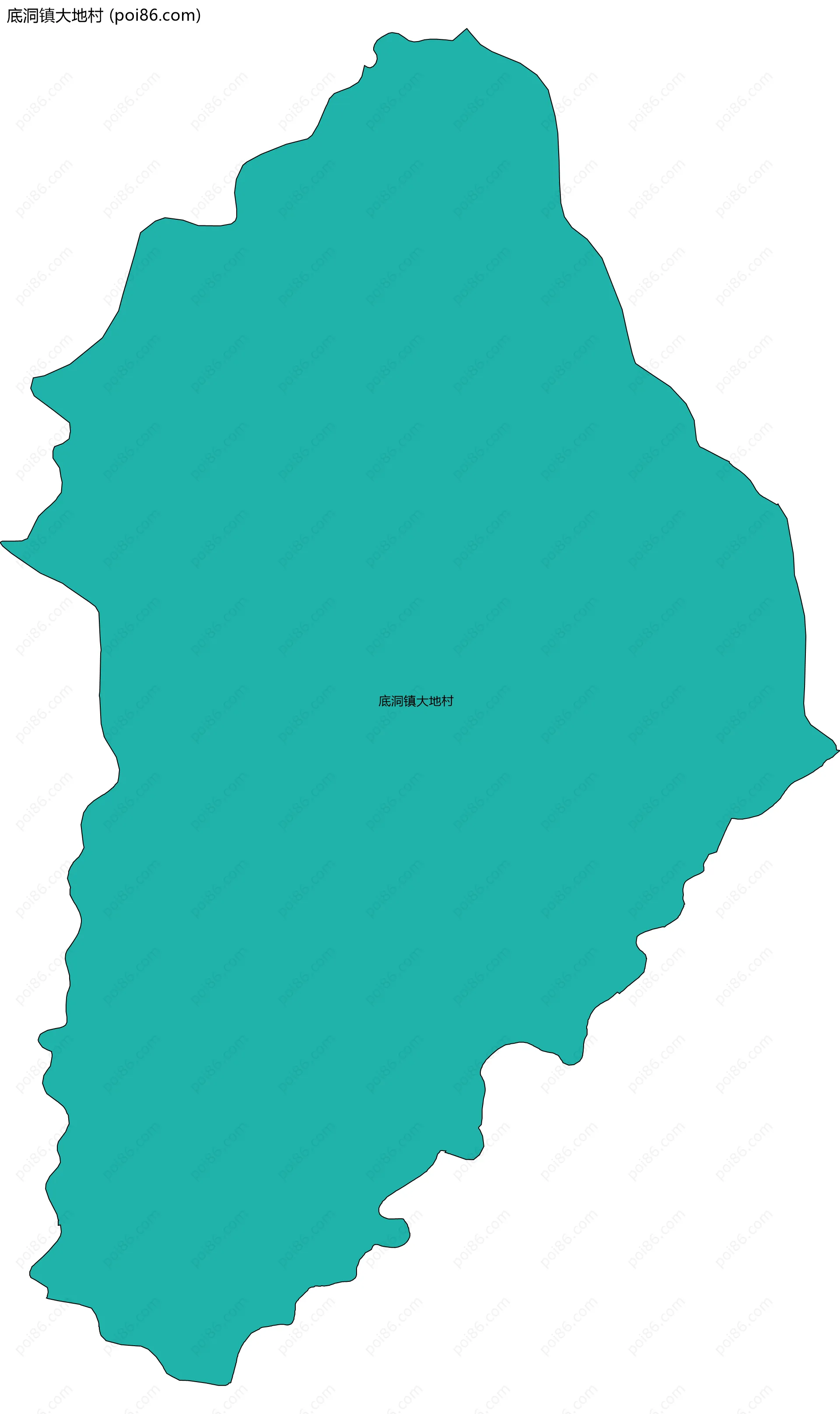 底洞镇大地村边界地图
