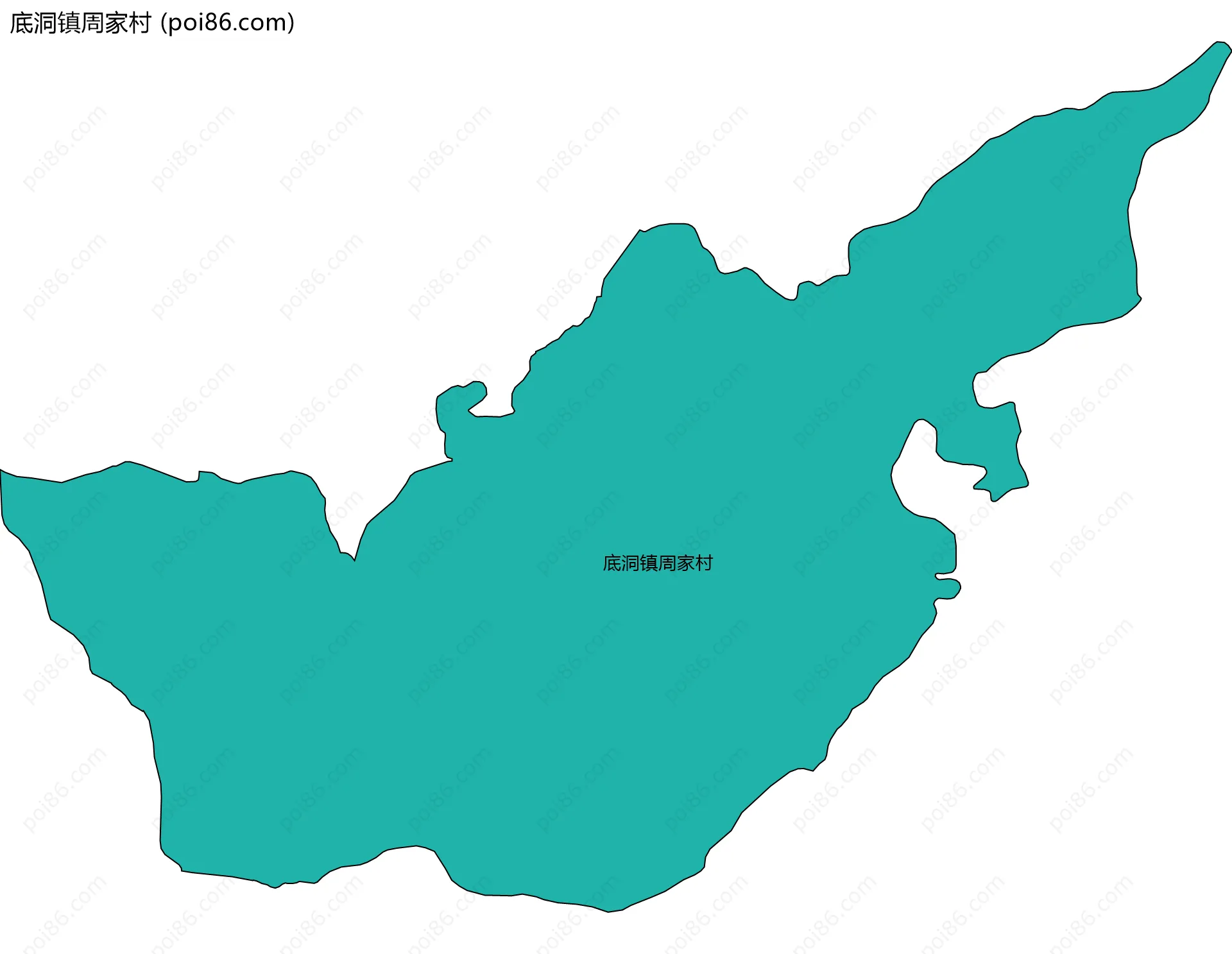 底洞镇周家村边界地图