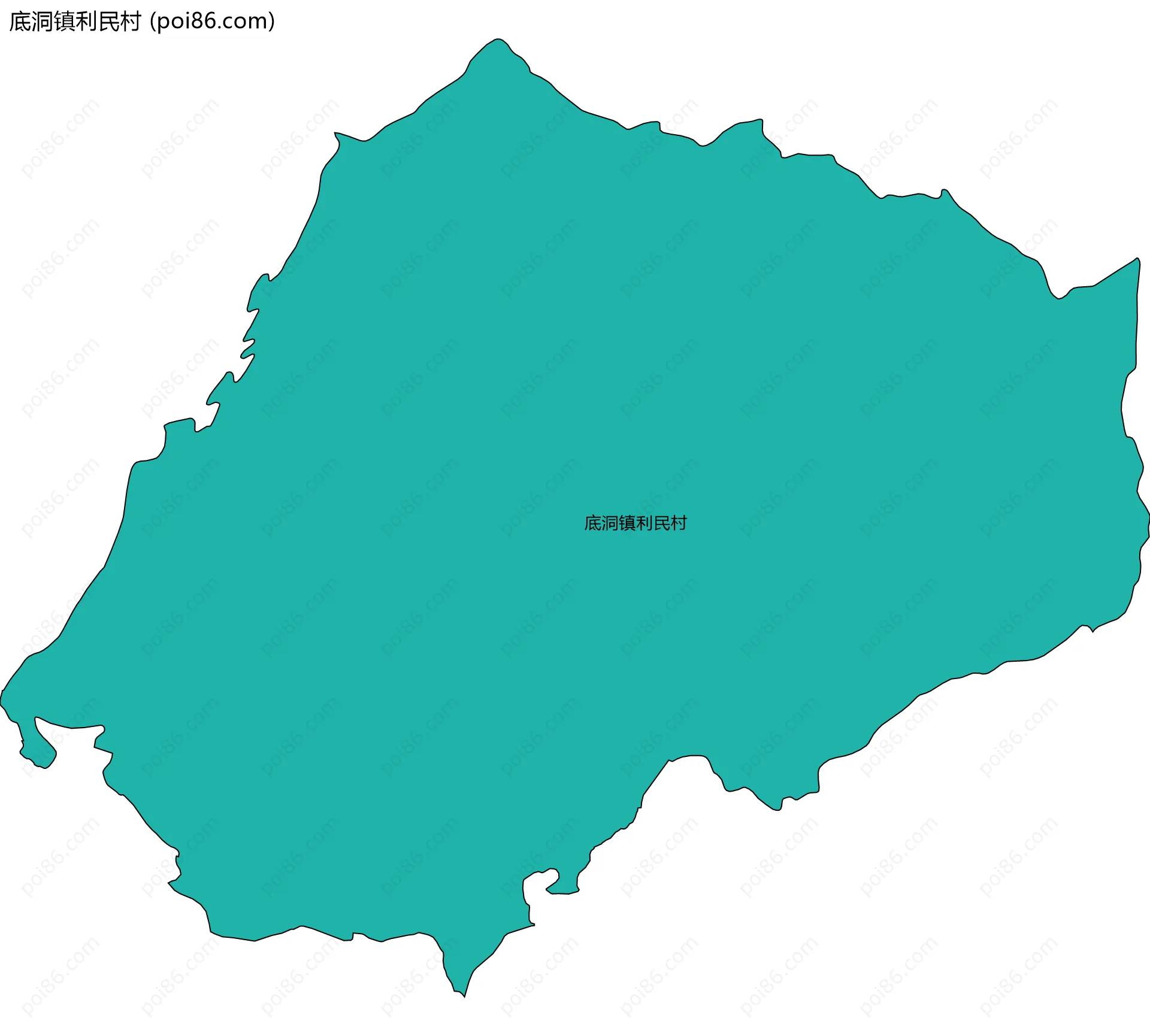 底洞镇利民村边界地图