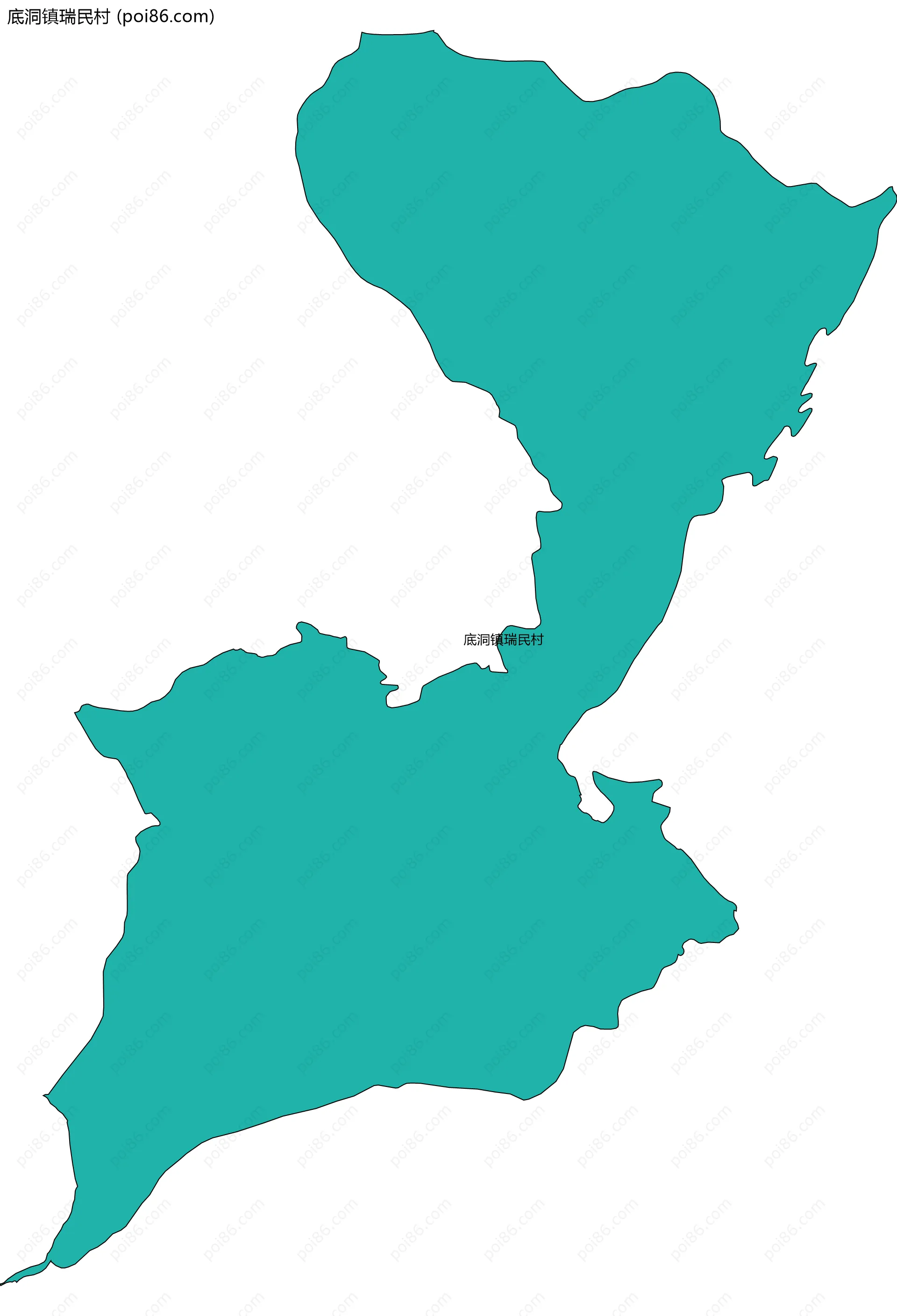 底洞镇瑞民村边界地图