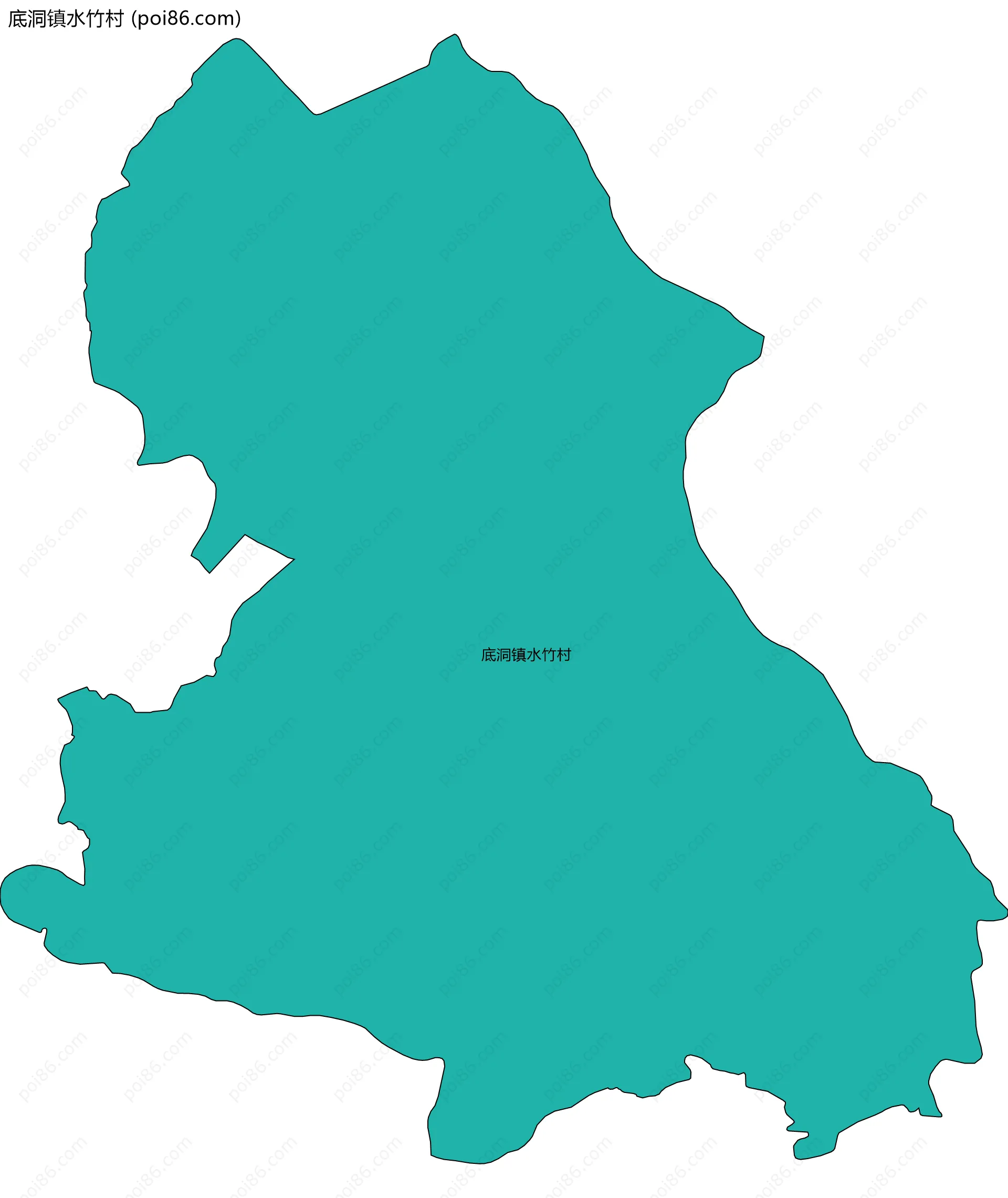 底洞镇水竹村边界地图