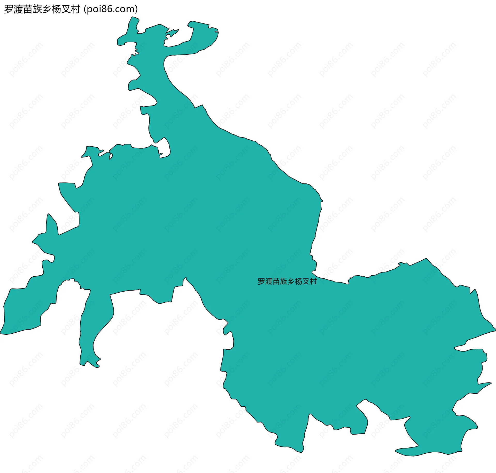 罗渡苗族乡杨叉村边界地图