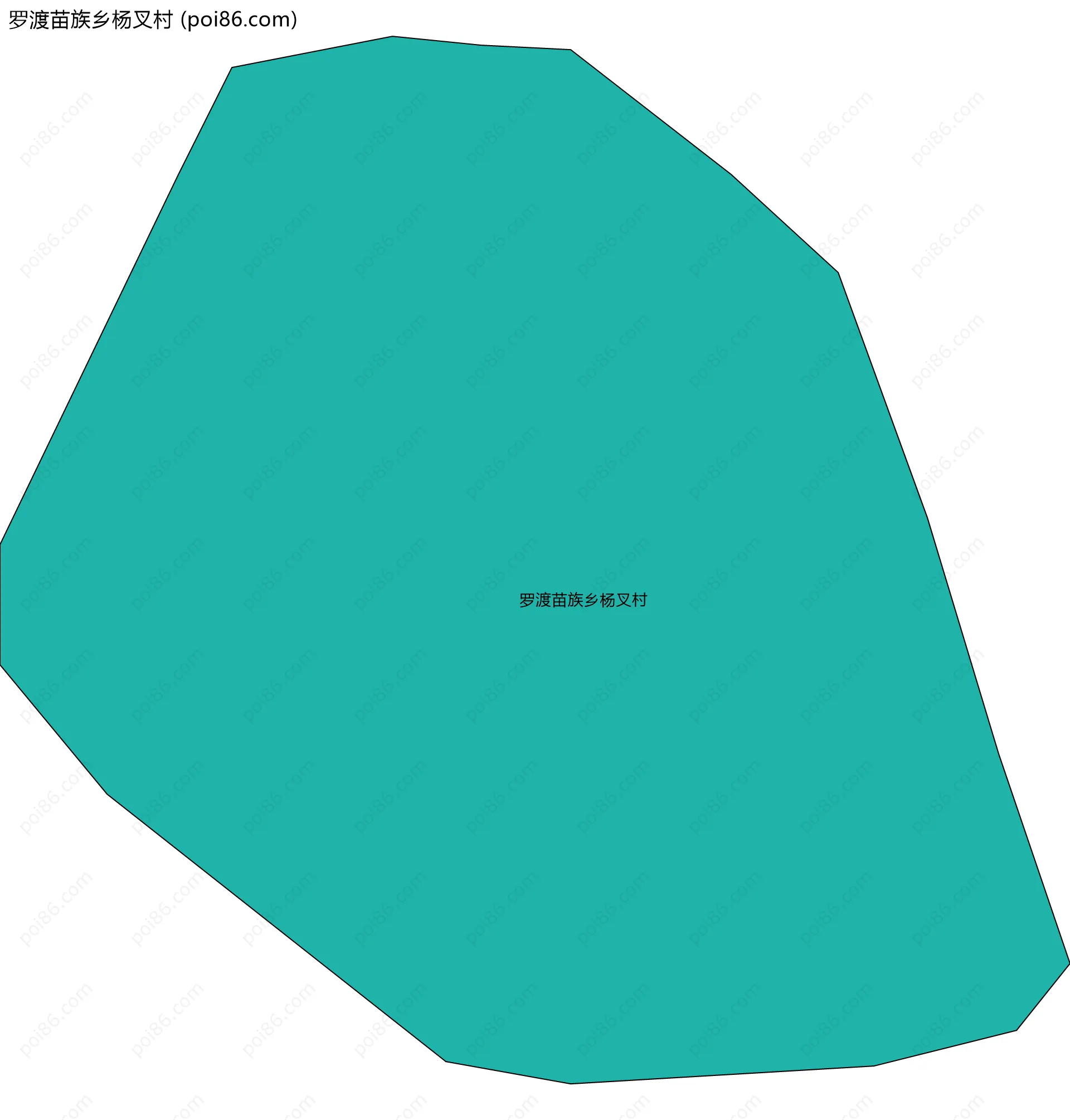 罗渡苗族乡杨叉村边界地图
