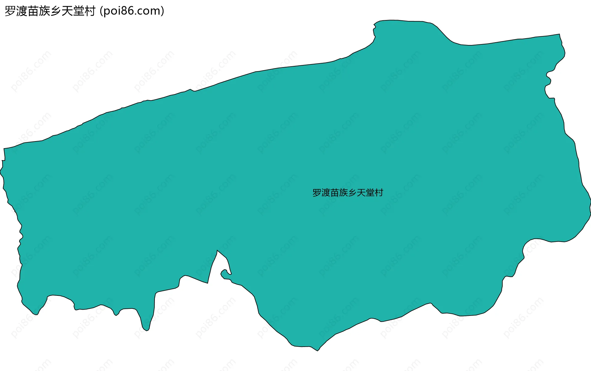 罗渡苗族乡天堂村边界地图