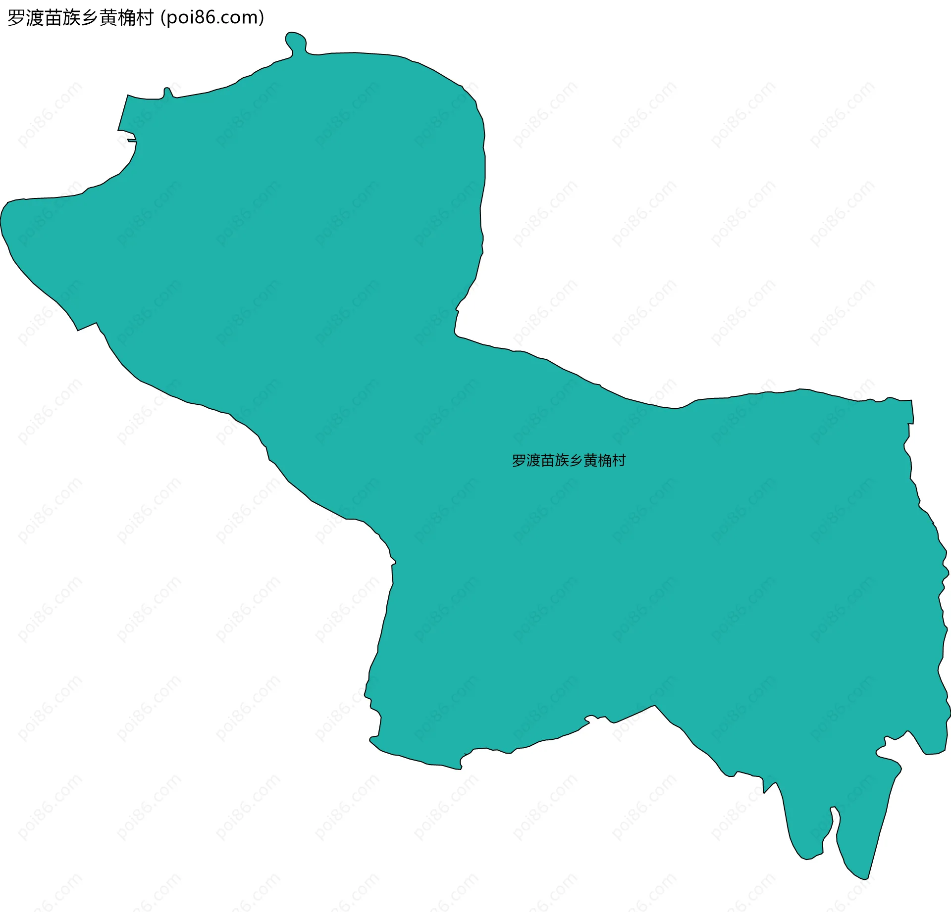 罗渡苗族乡黄桷村边界地图