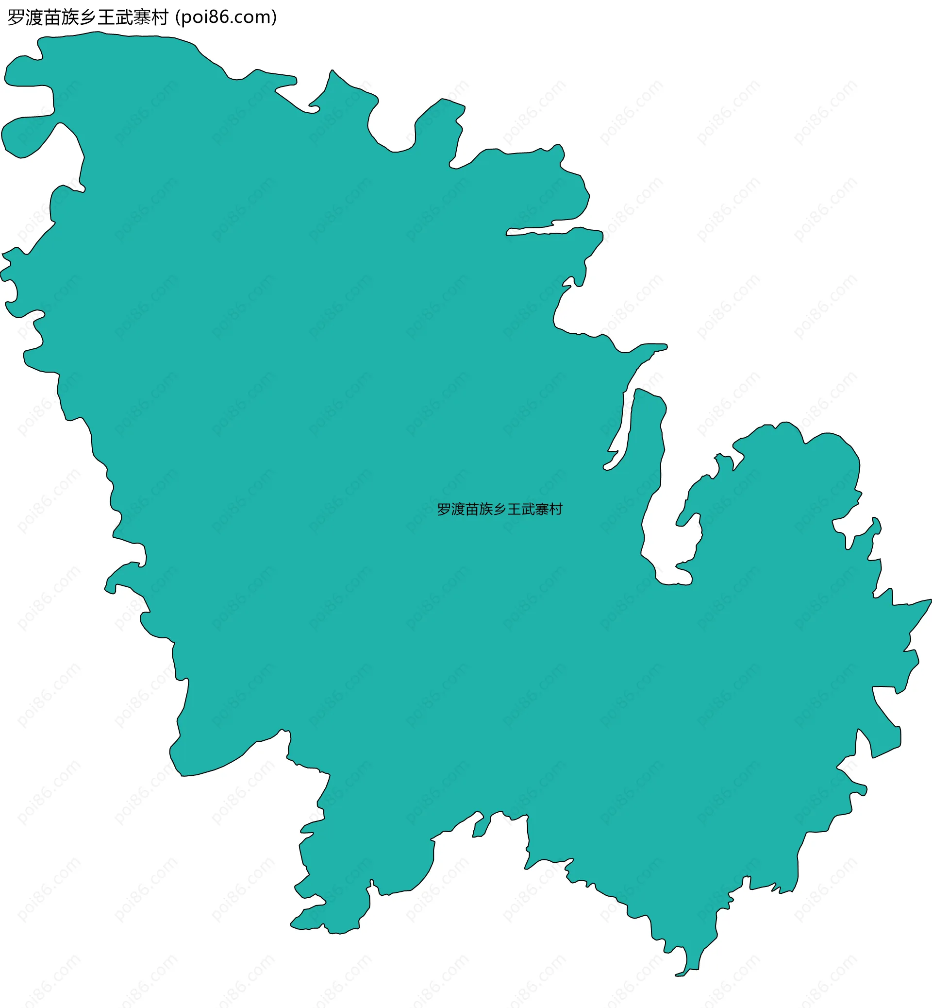 罗渡苗族乡王武寨村边界地图