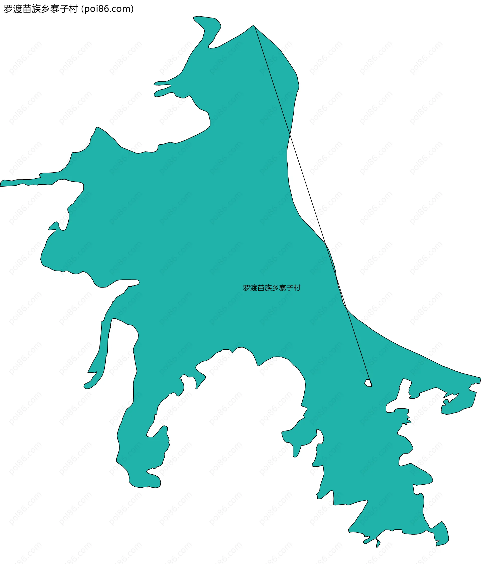 罗渡苗族乡寨子村边界地图