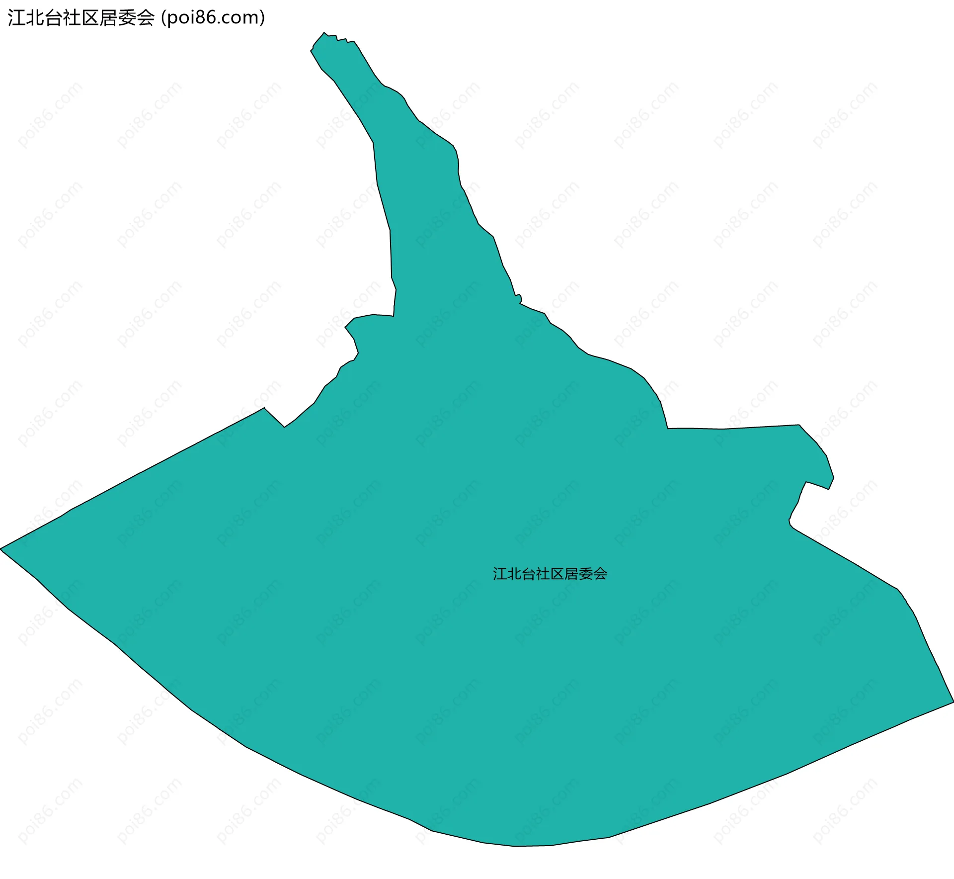 江北台社区居委会边界地图