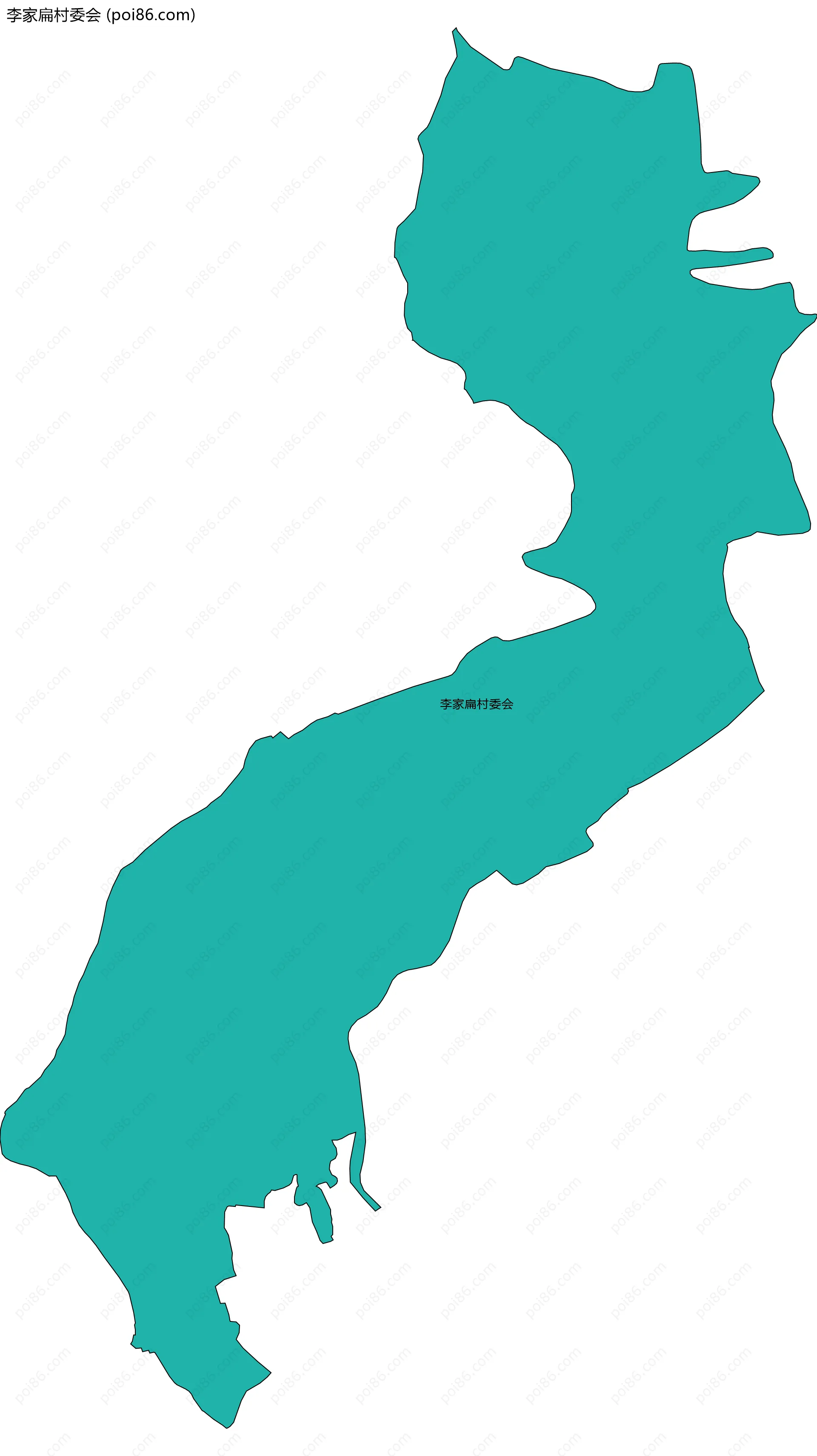 李家扁村委会边界地图
