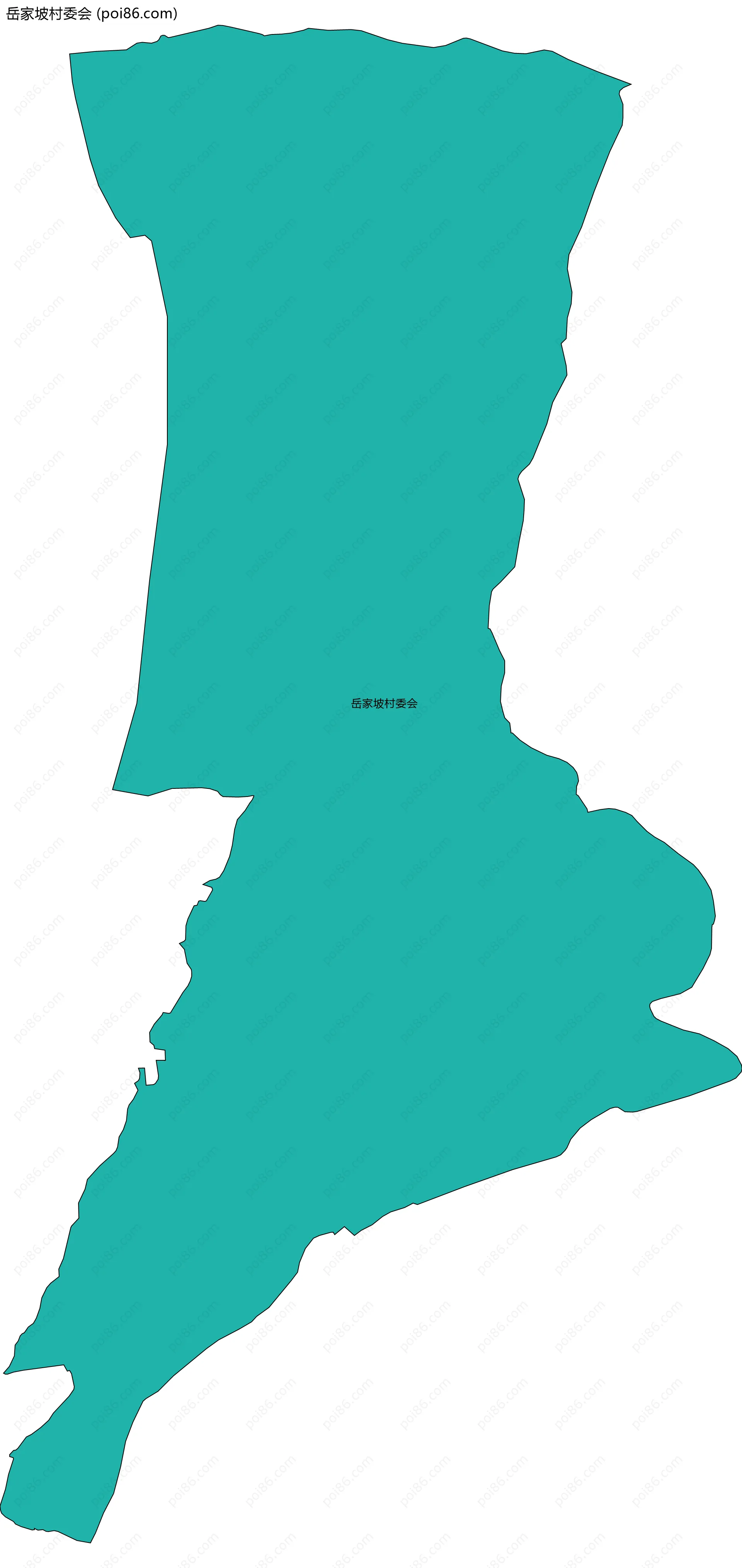 岳家坡村委会边界地图