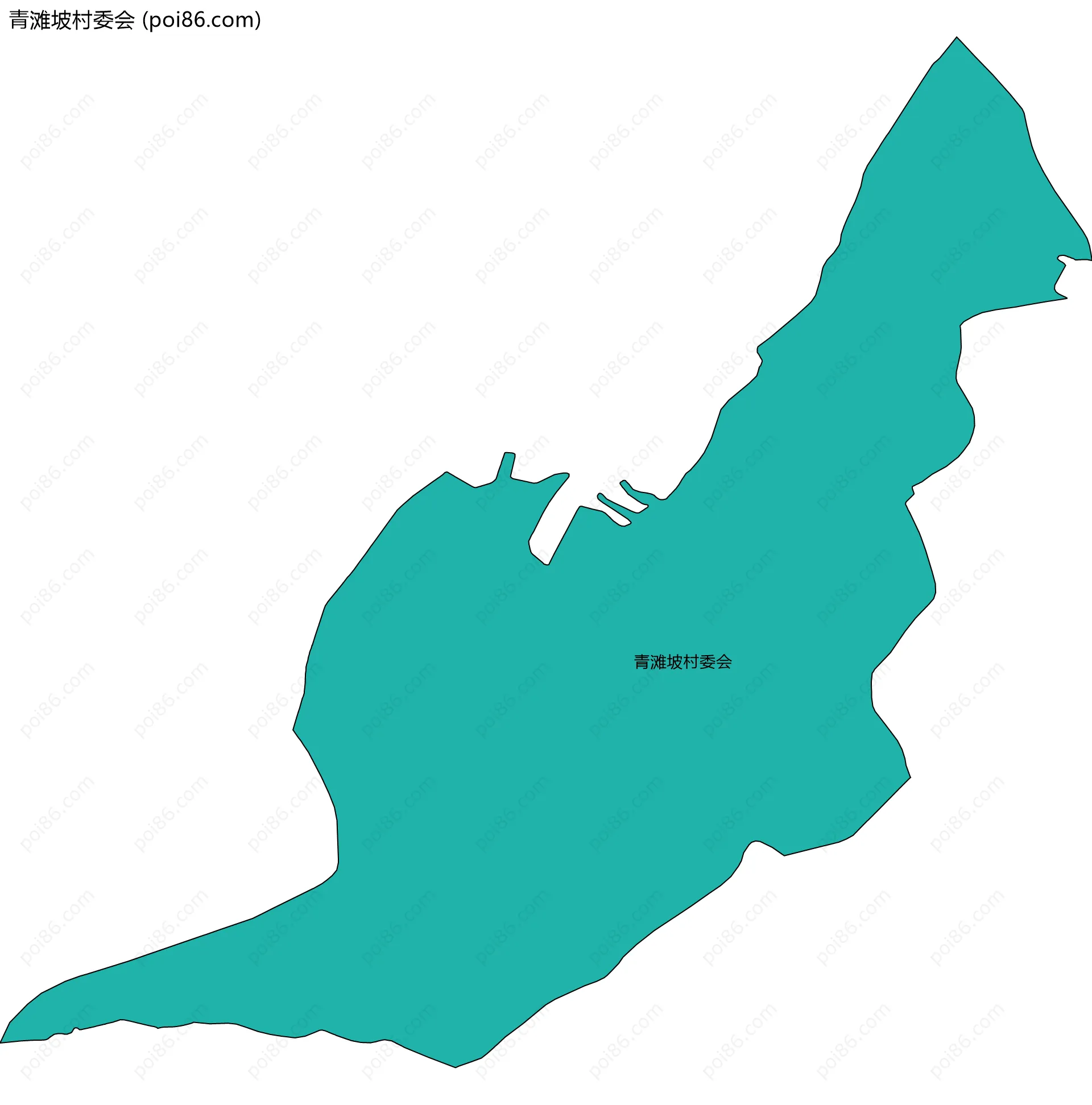 青滩坡村委会边界地图