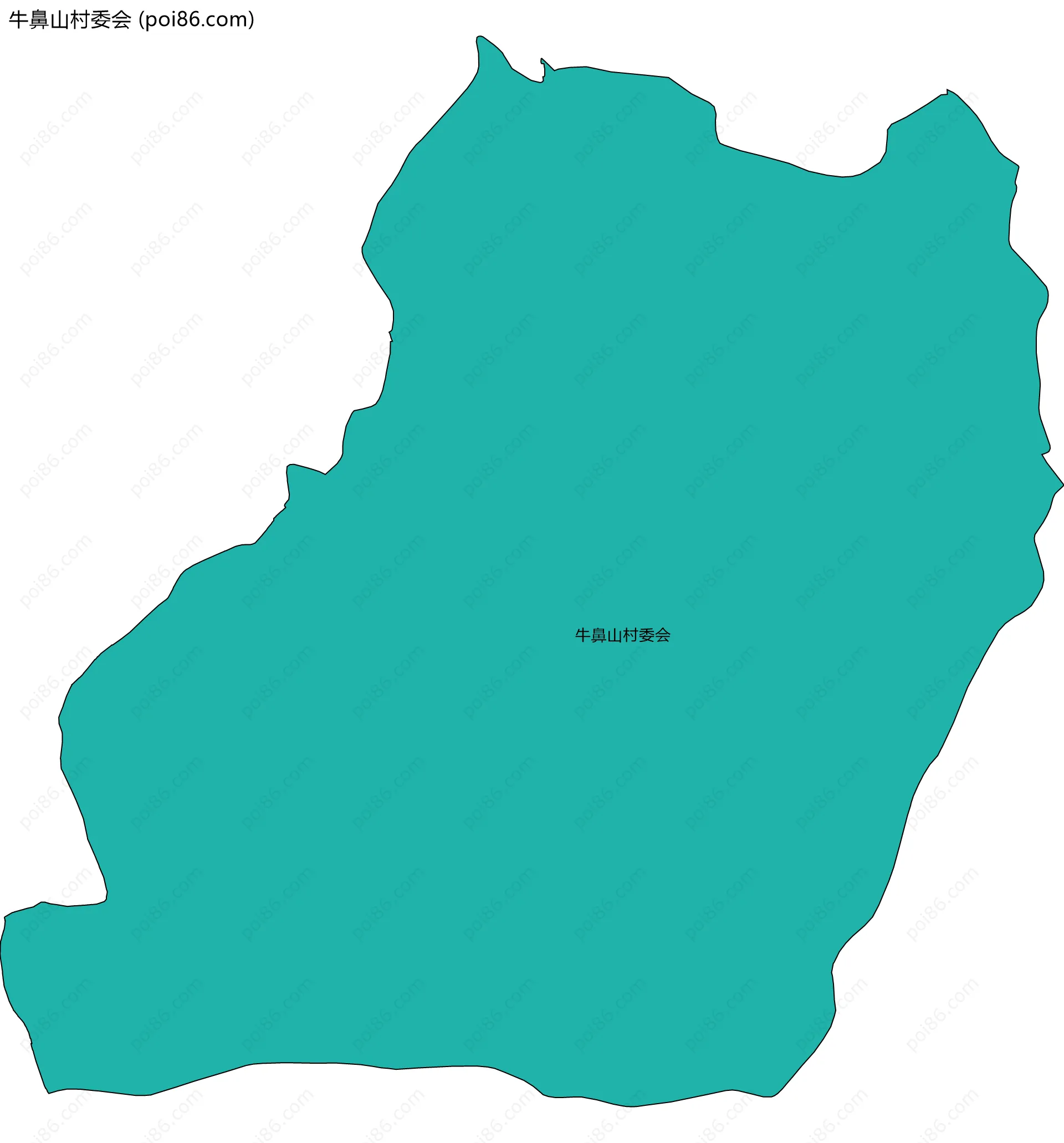 牛鼻山村委会边界地图