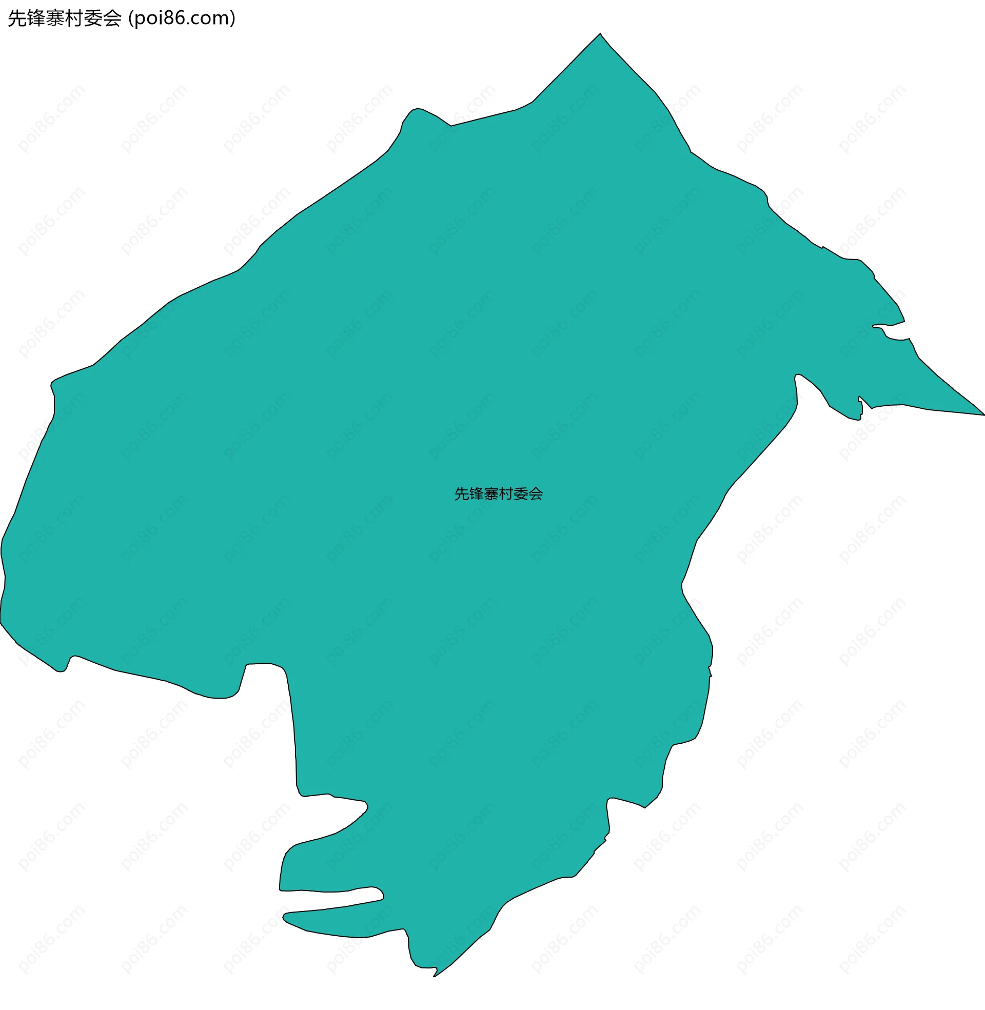 先锋寨村委会边界地图