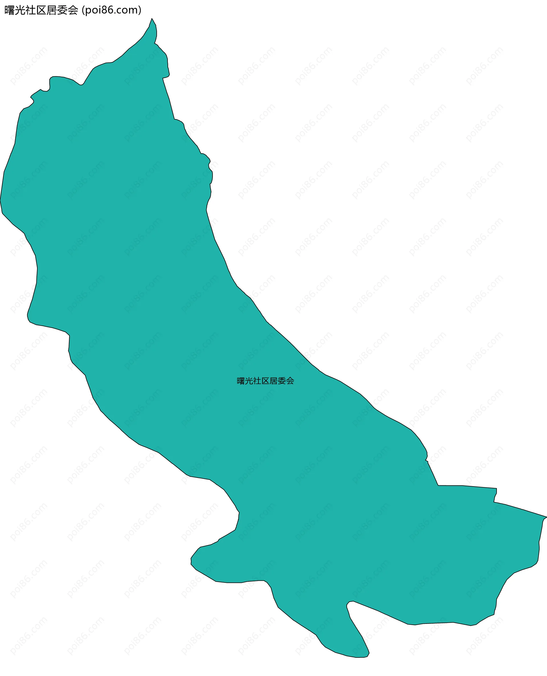曙光社区居委会边界地图