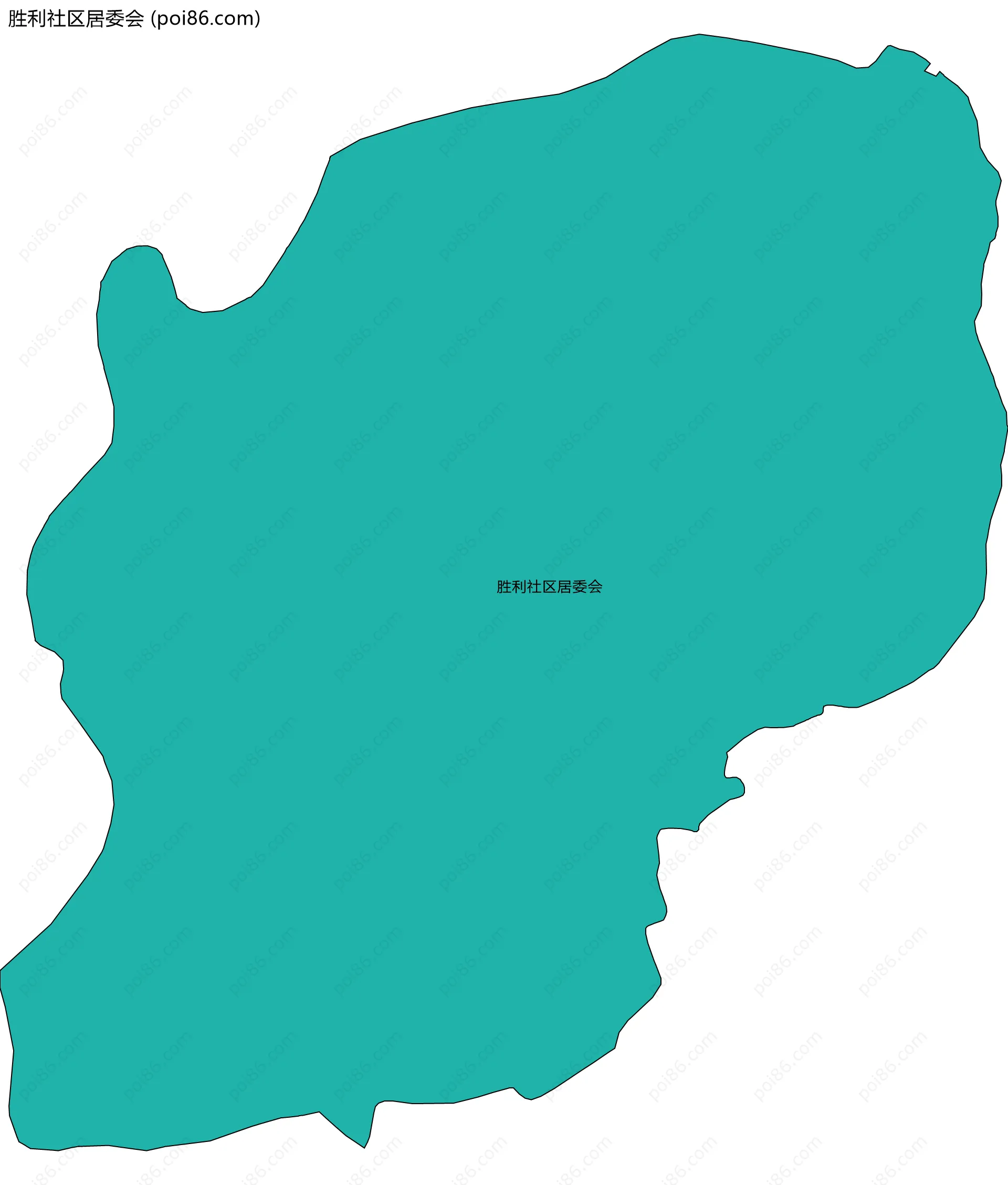 胜利社区居委会边界地图