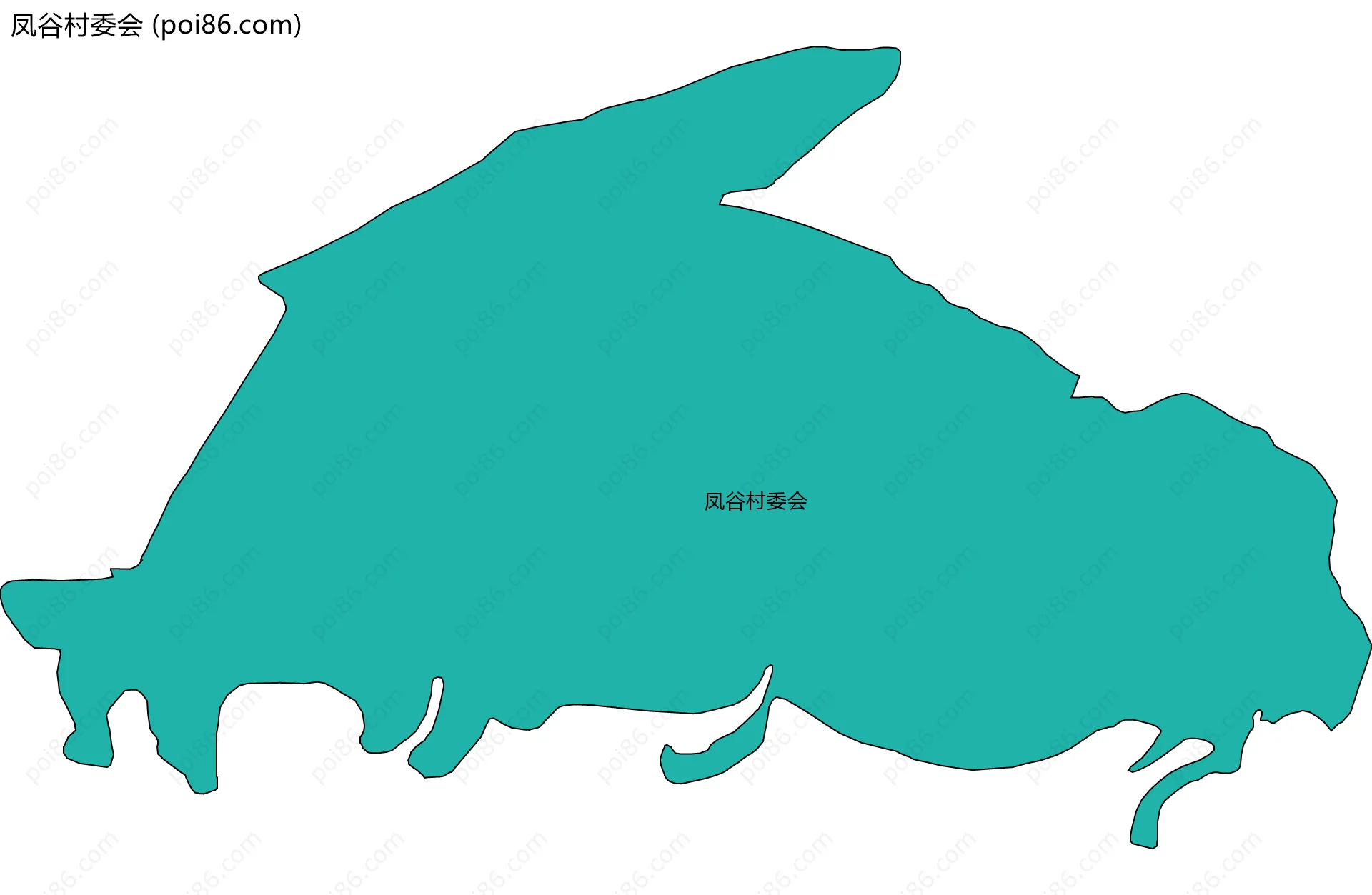 凤谷村委会边界地图