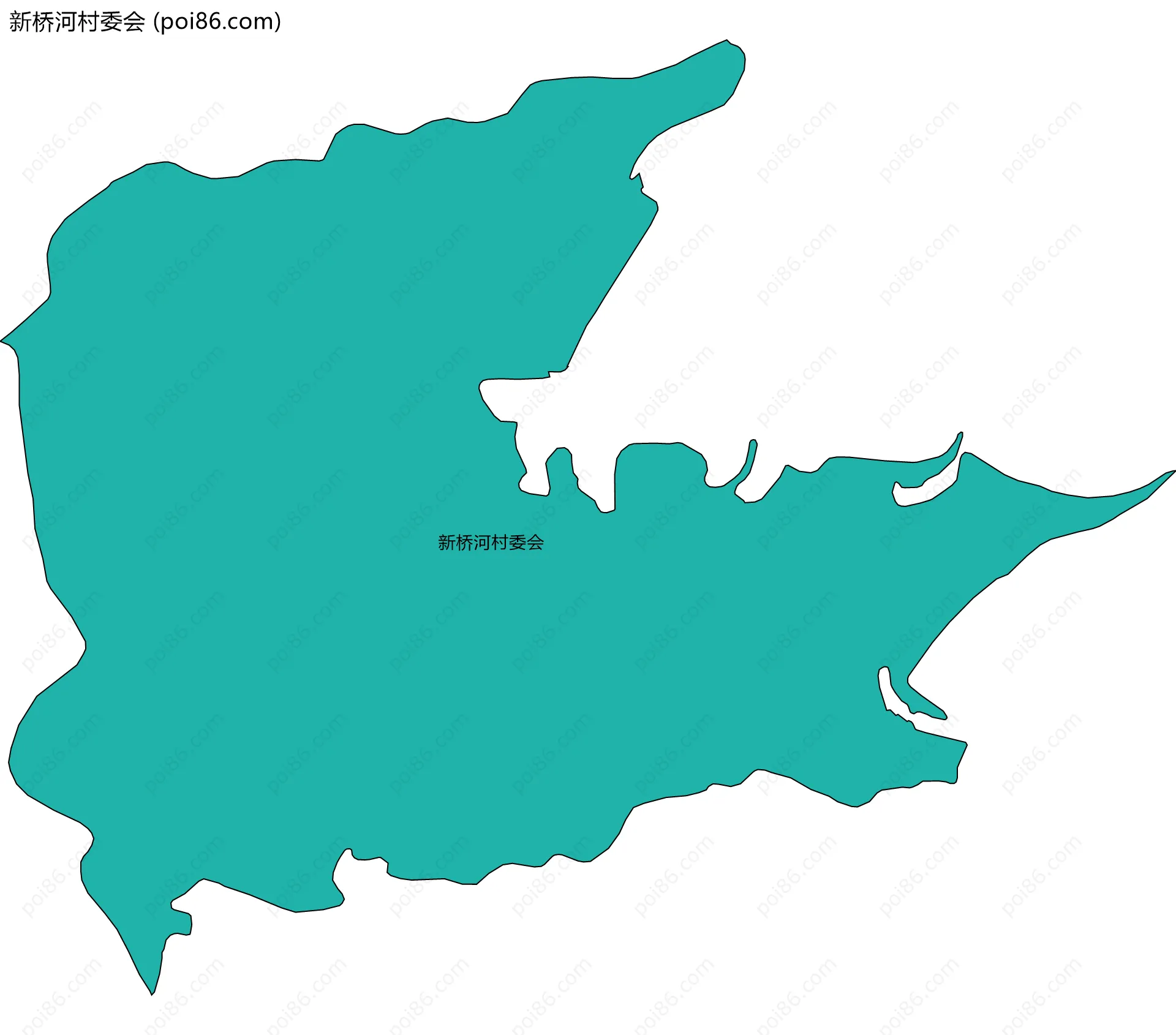 新桥河村委会边界地图