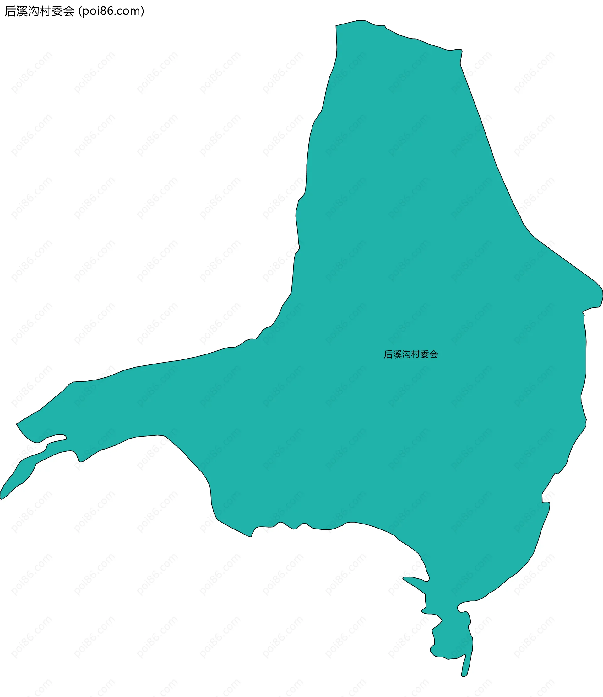 后溪沟村委会边界地图