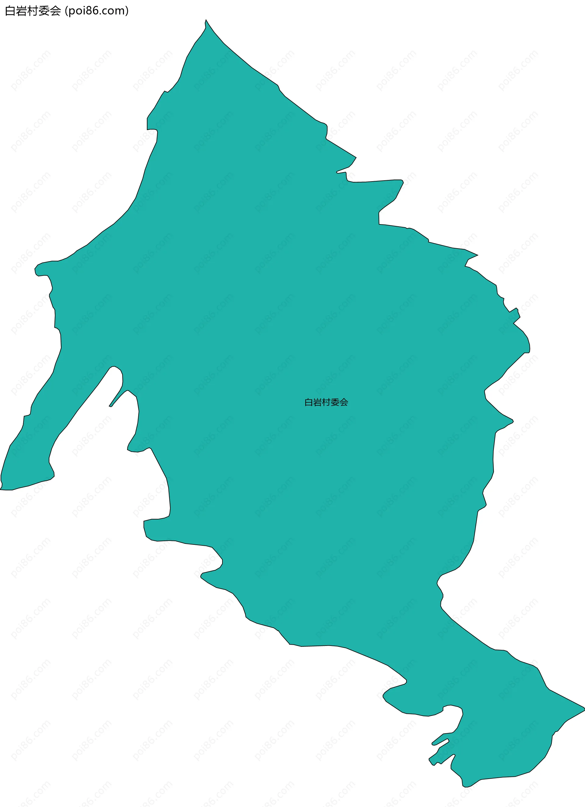 白岩村委会边界地图