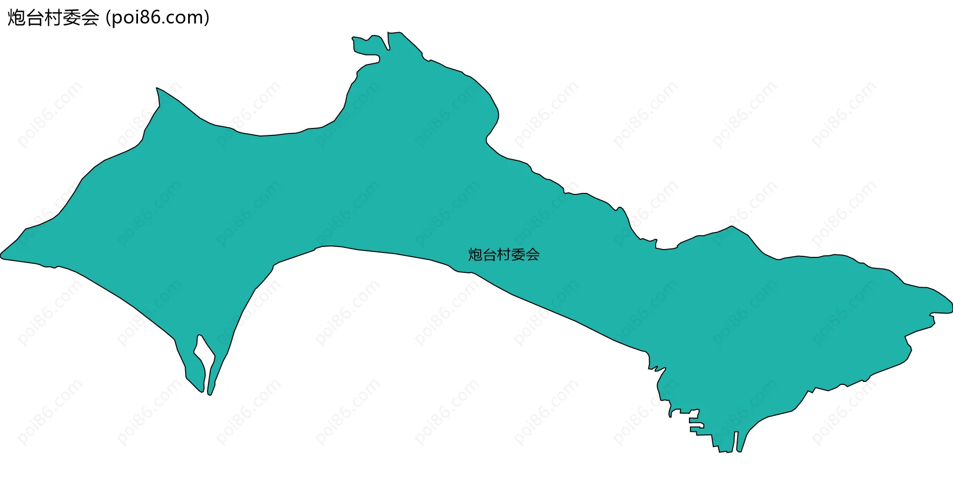 炮台村委会边界地图