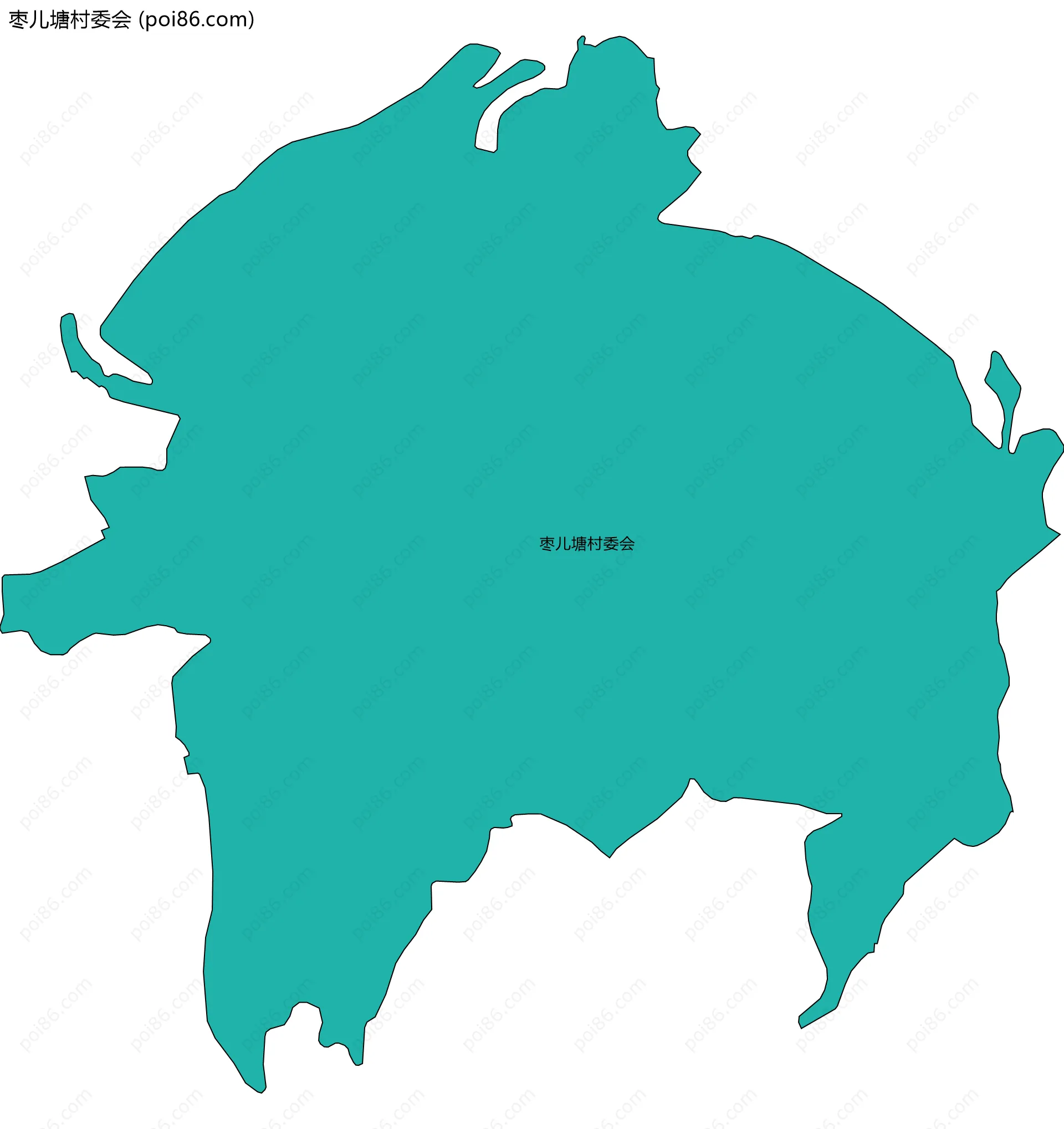 枣儿塘村委会边界地图