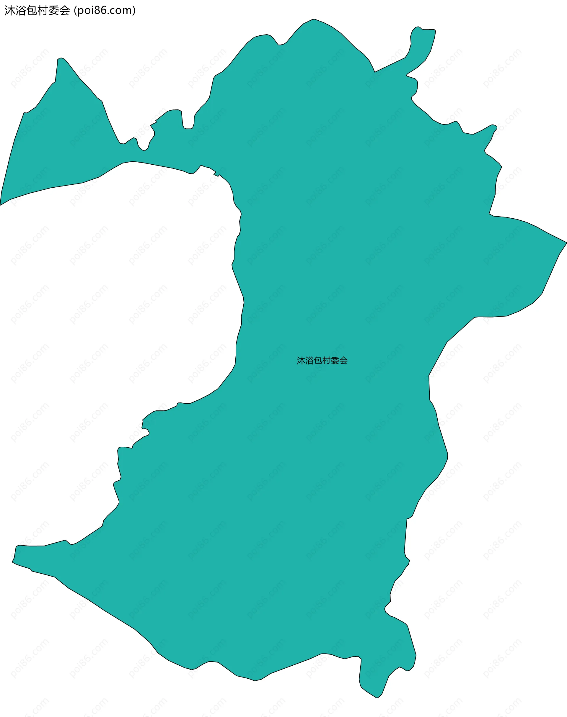 沐浴包村委会边界地图