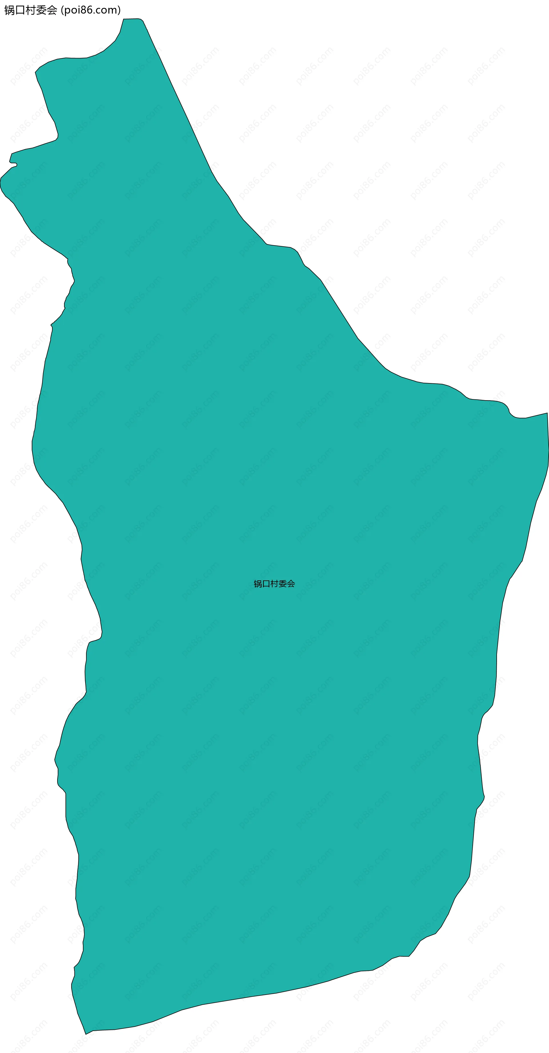 锅口村委会边界地图