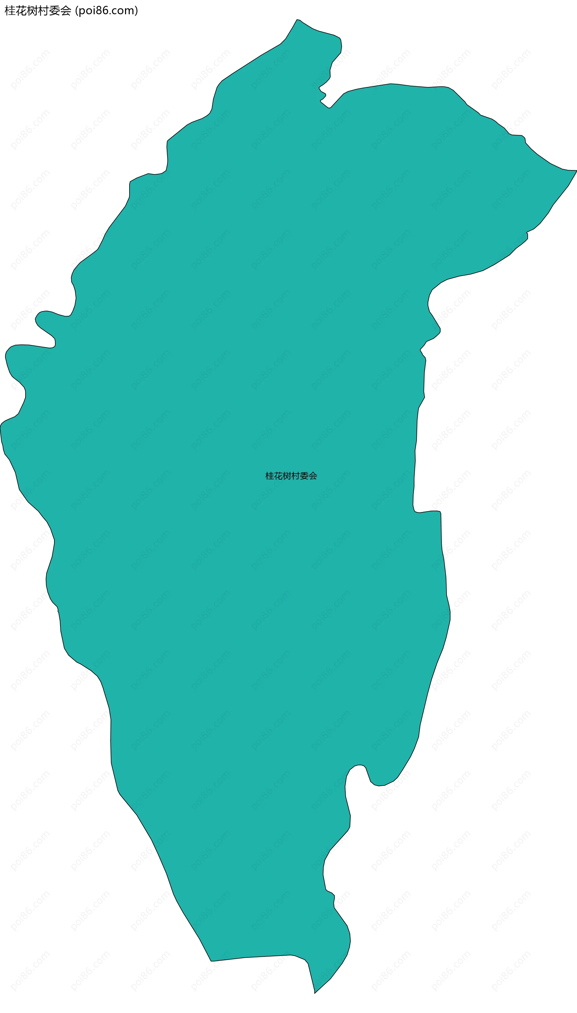 桂花树村委会边界地图