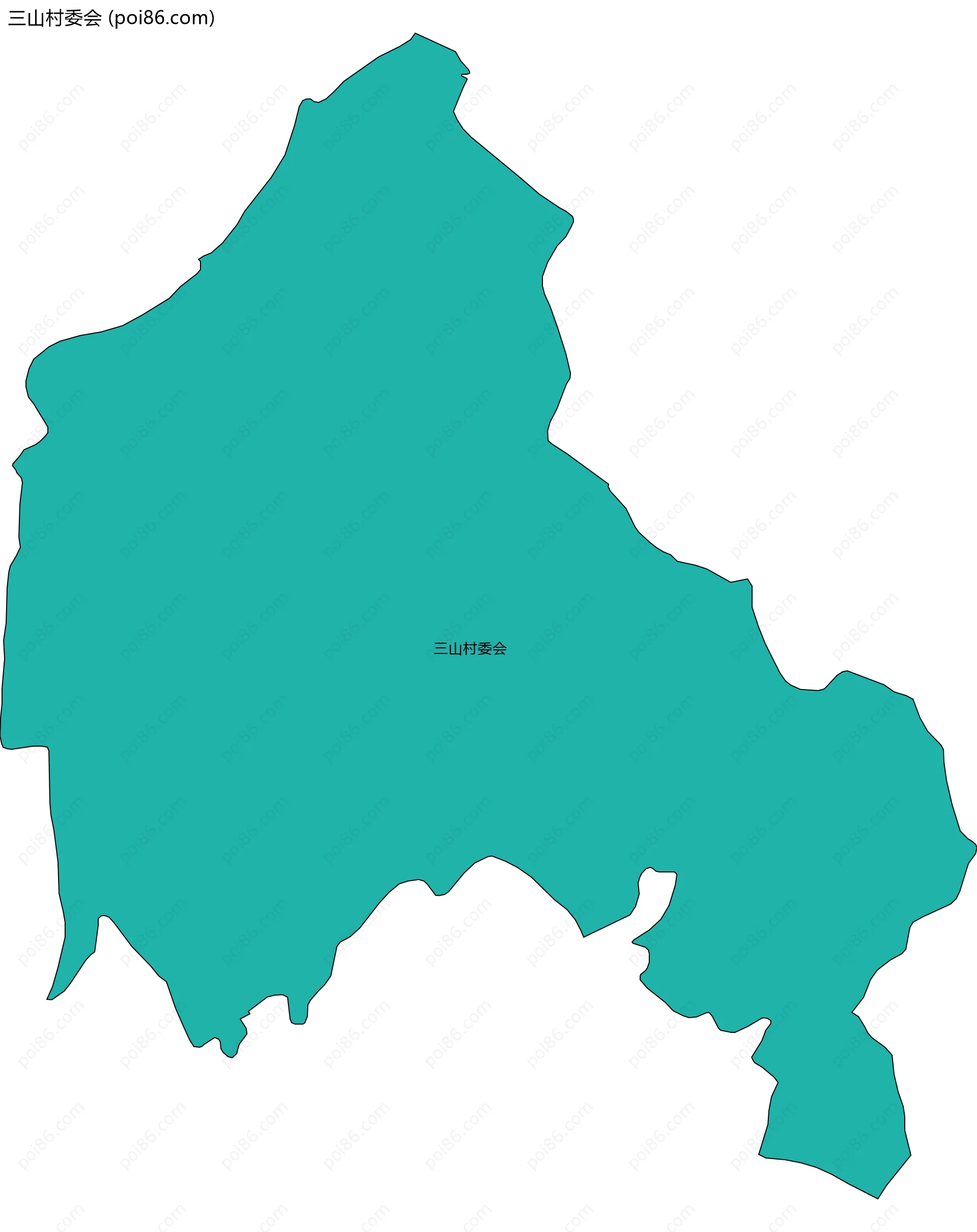 三山村委会边界地图