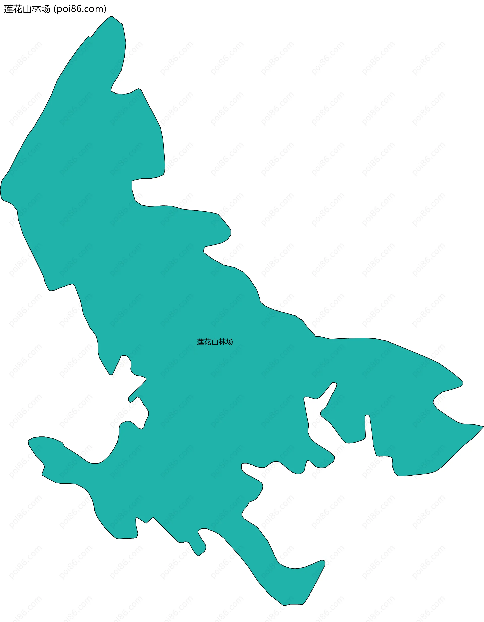 莲花山林场边界地图