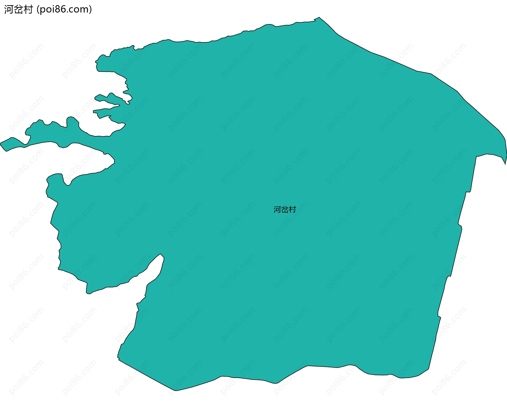 河岔村边界地图