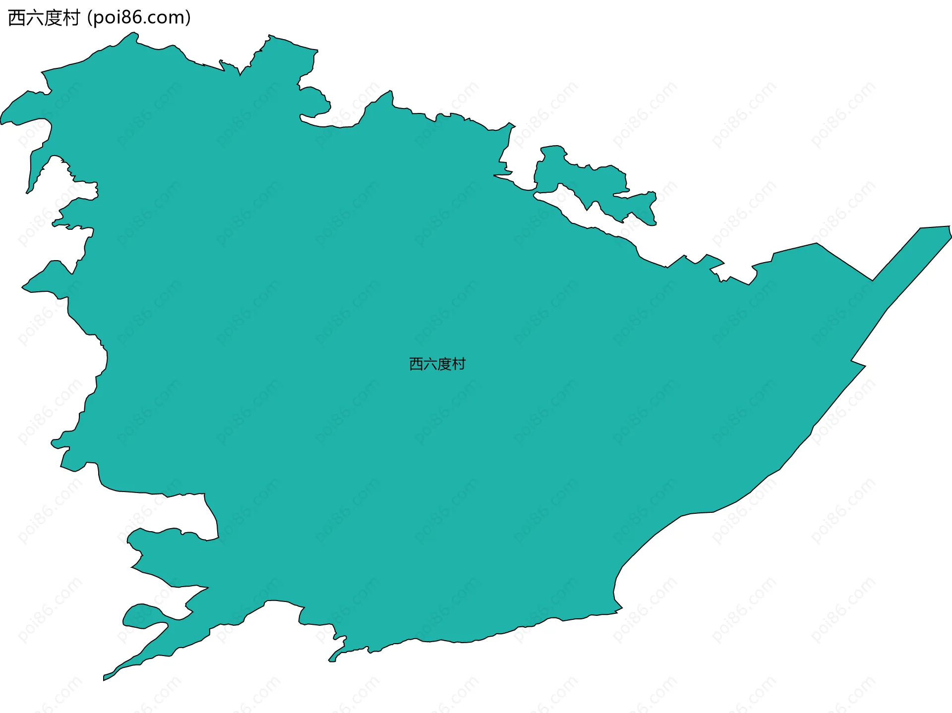 西六度村边界地图