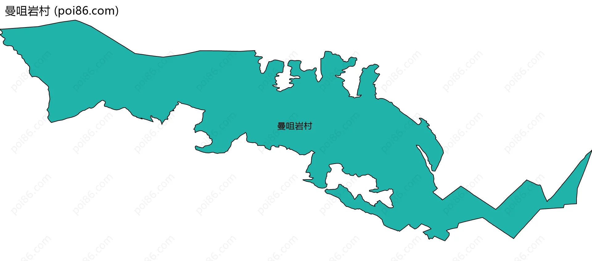 曼咀岩村边界地图