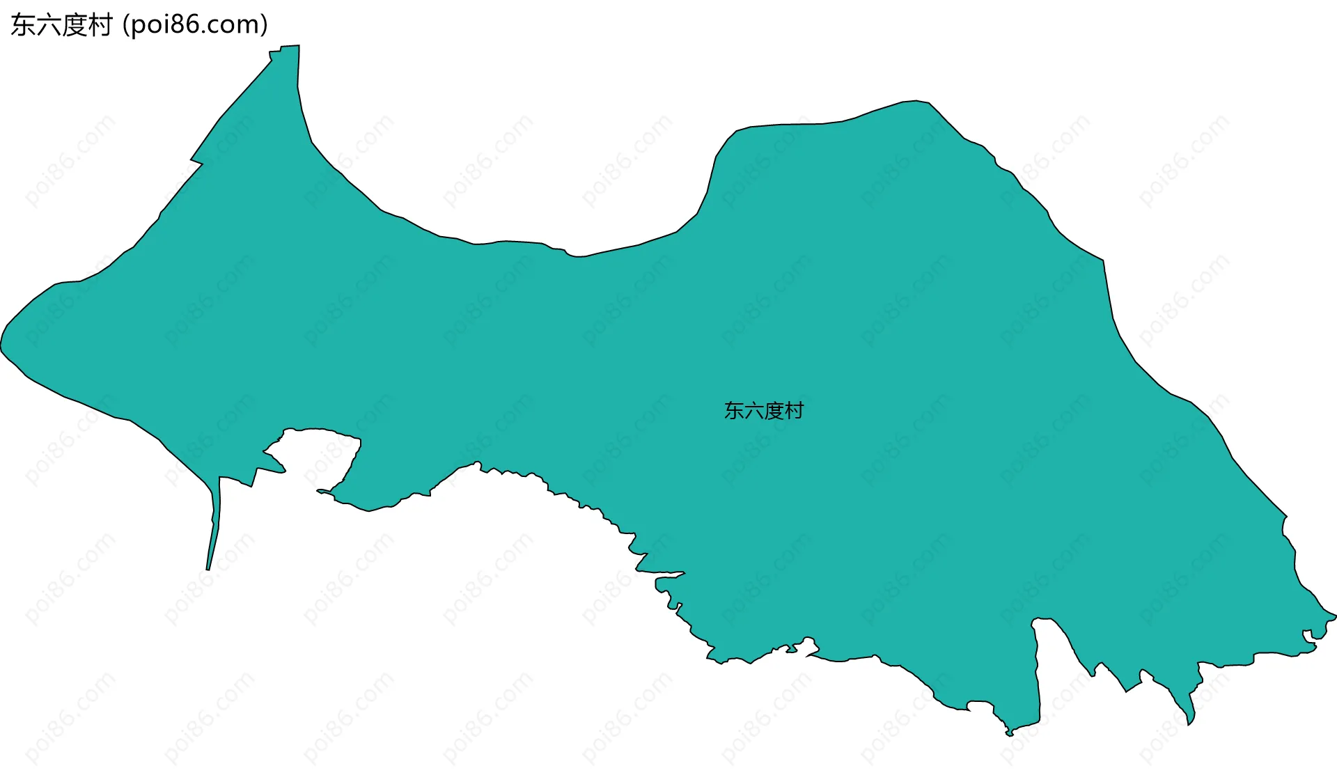 东六度村边界地图