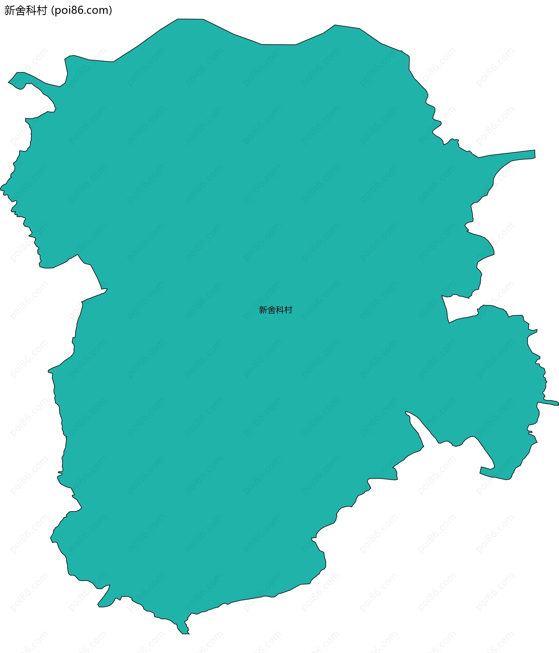 新舍科村边界地图