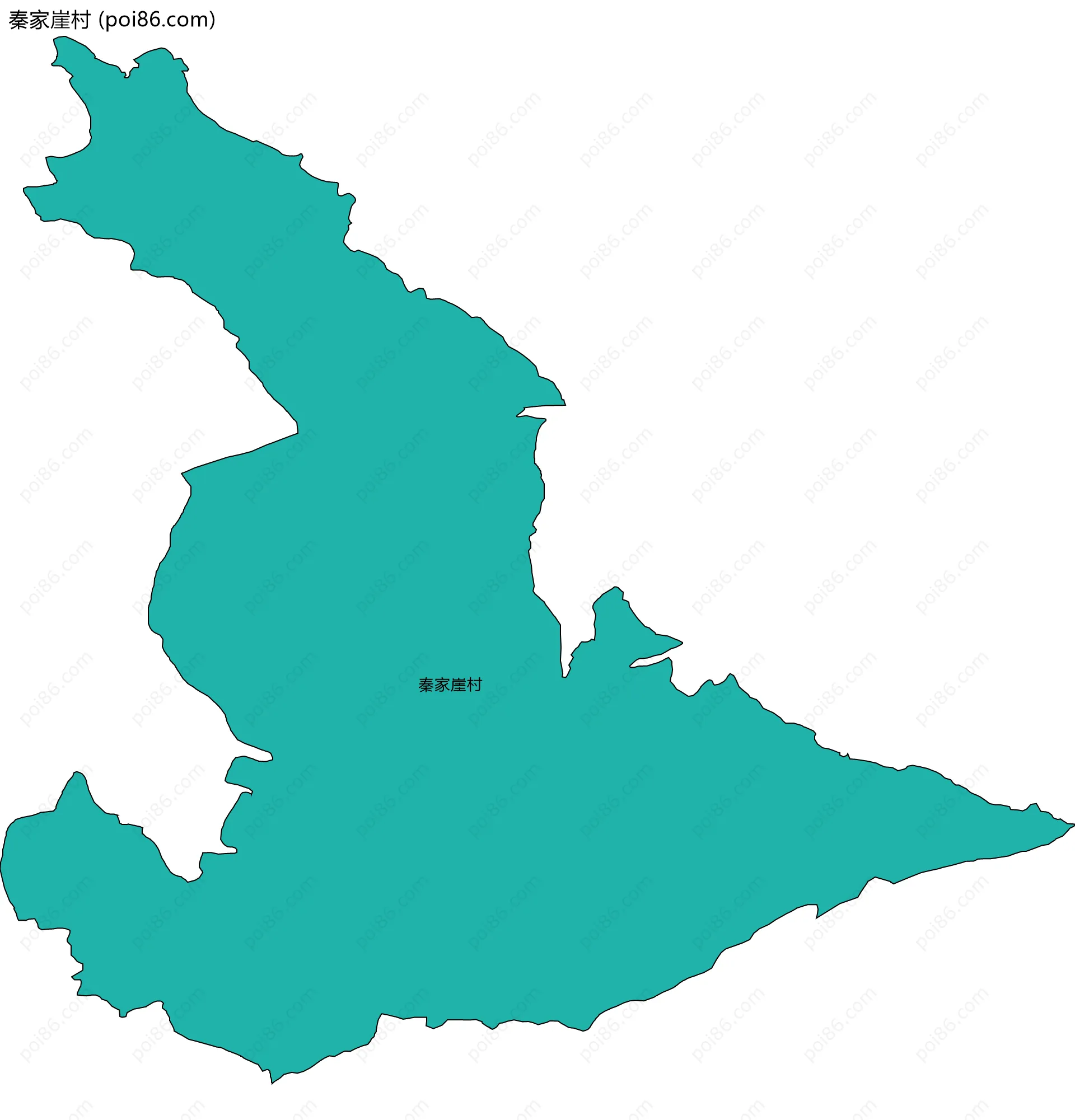 秦家崖村边界地图