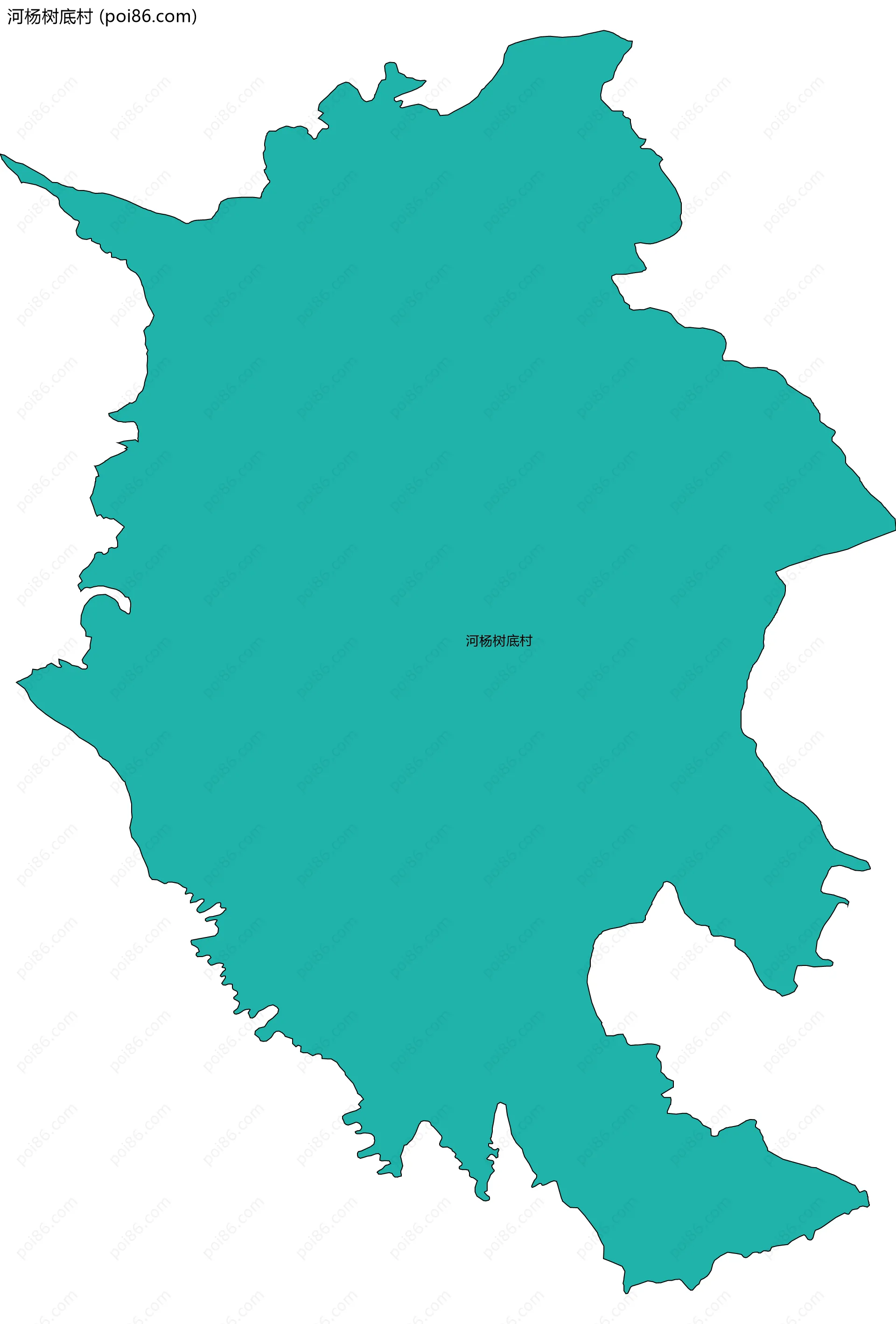 河杨树底村边界地图