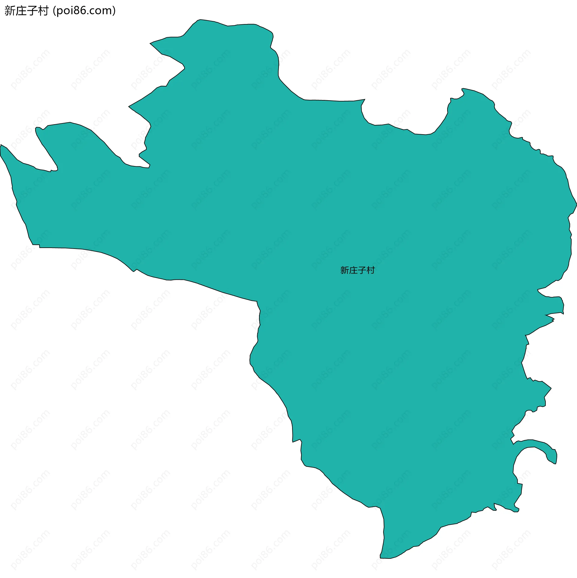 新庄子村边界地图