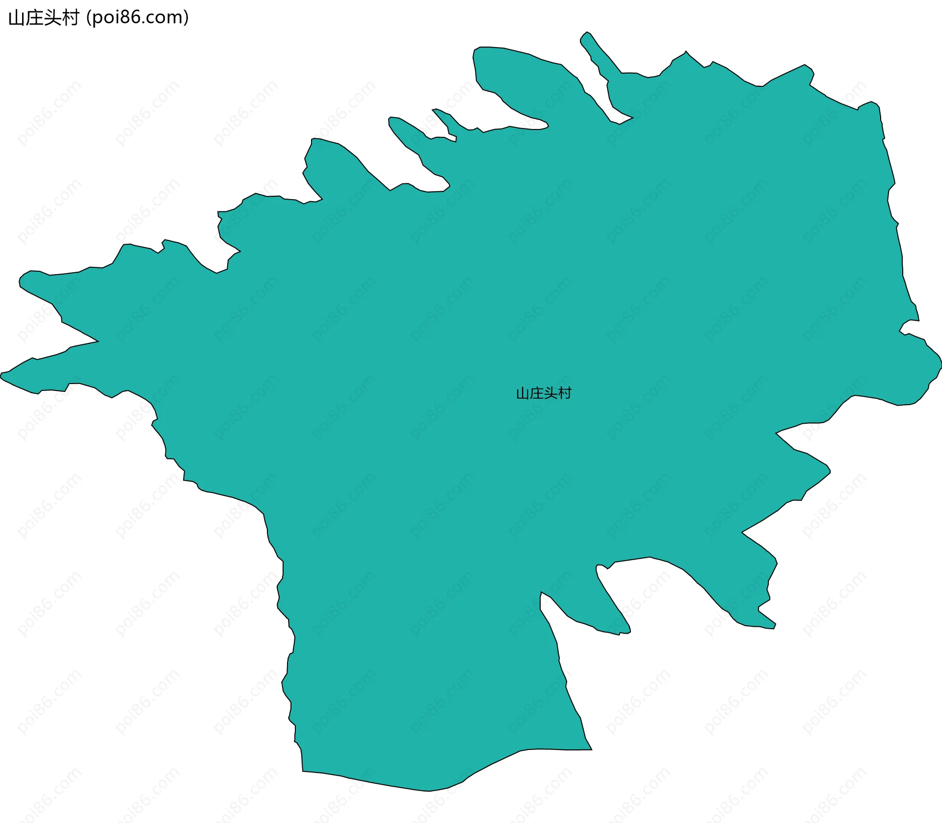 山庄头村边界地图